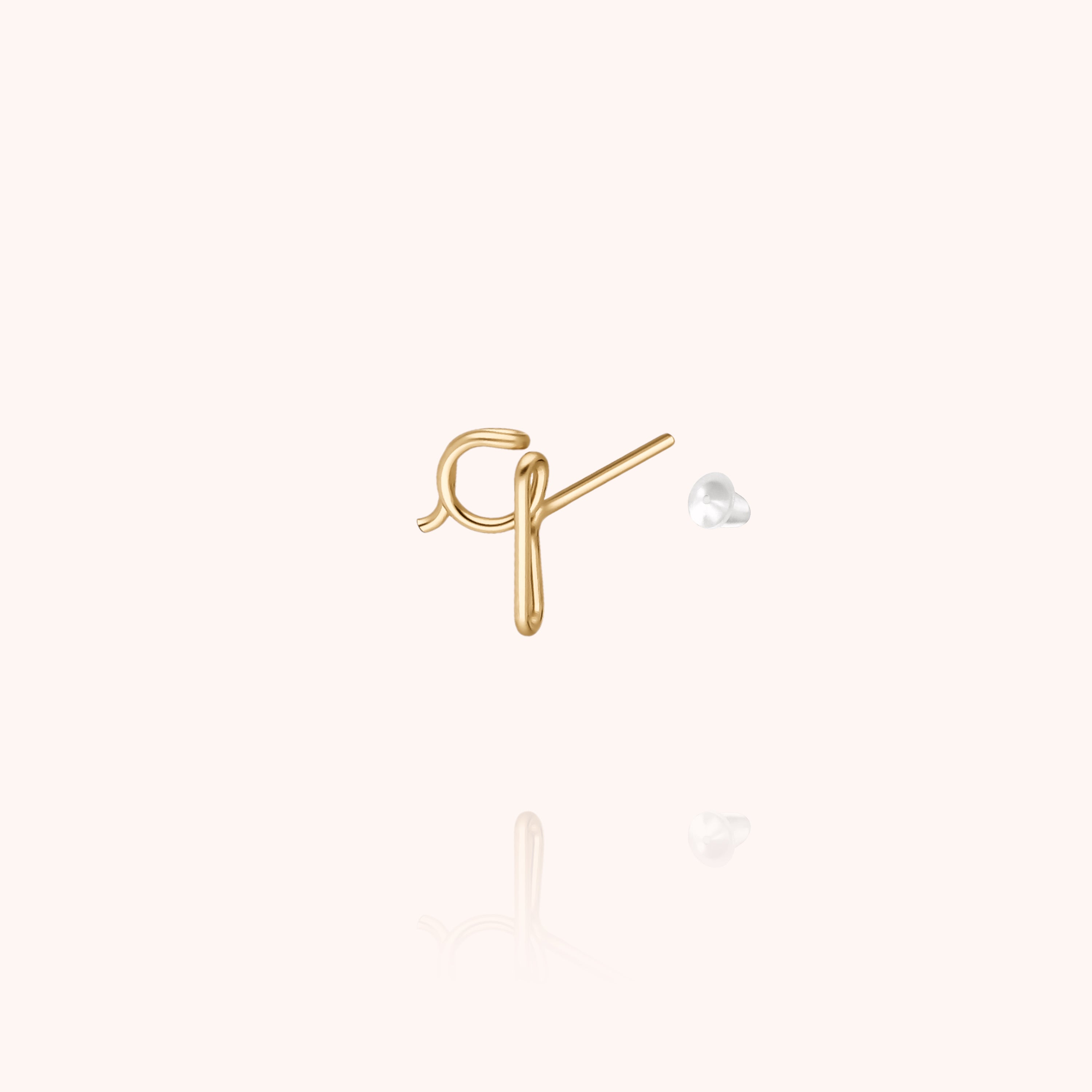 Originale Initiale Stud - 14k yellow gold filled