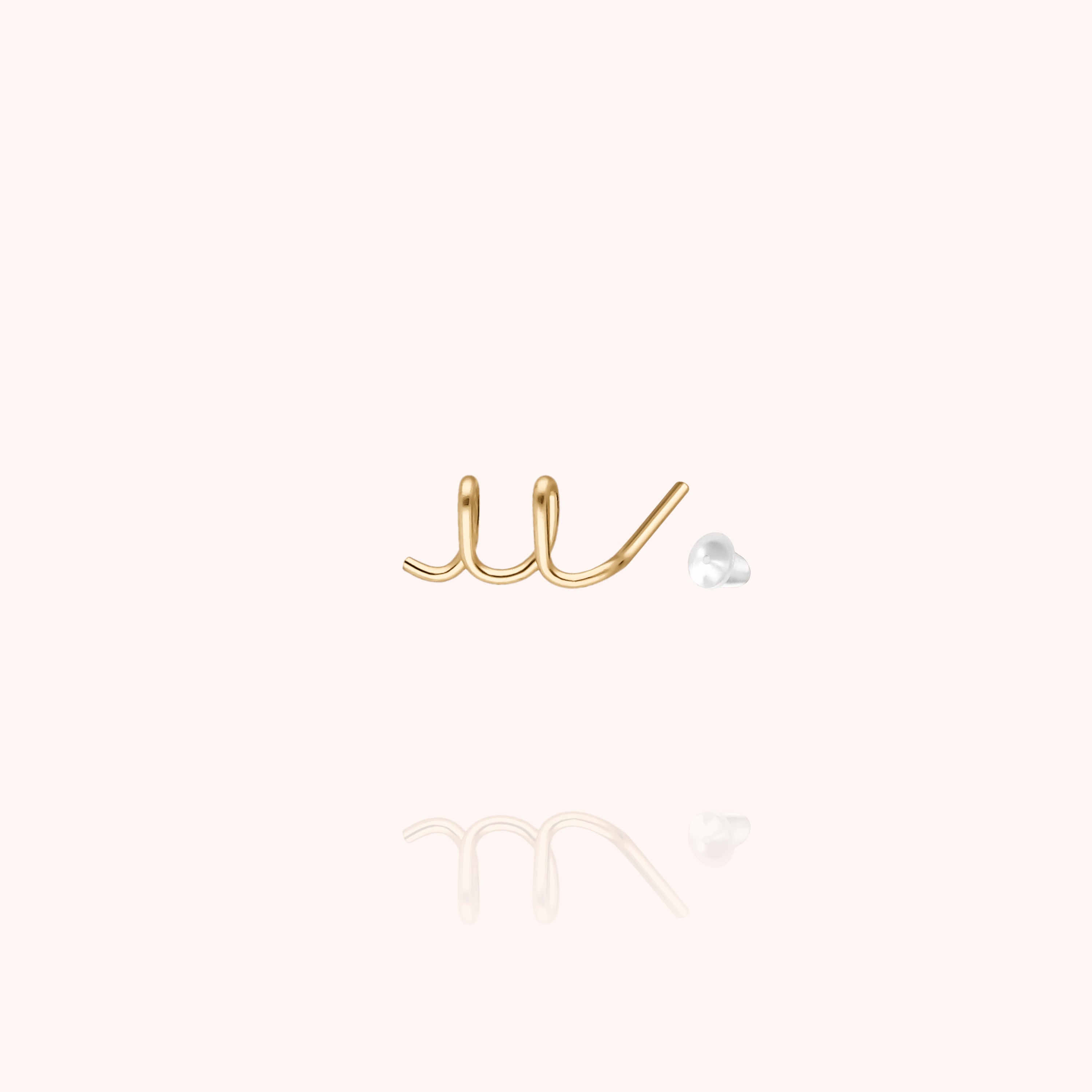 Puce d'Oreille Originale Initiale — bijou artisanal boucles d'oreilles livraison express