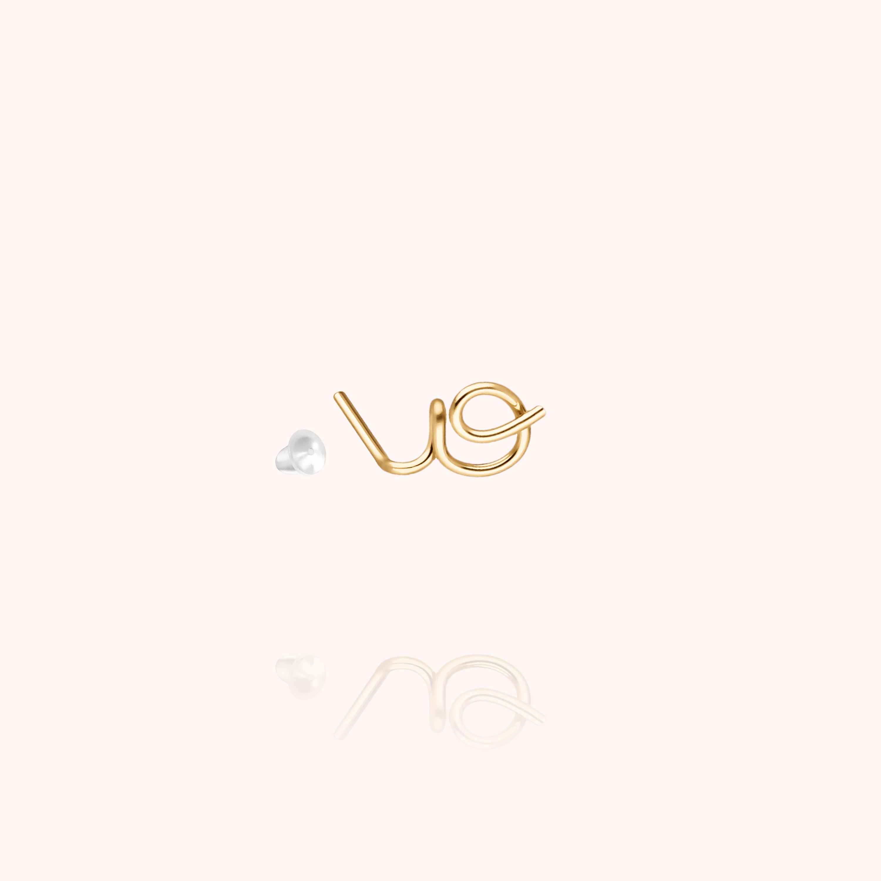 Puce d'Oreille Originale Initiale — bijou artisanal boucles d'oreilles livraison express