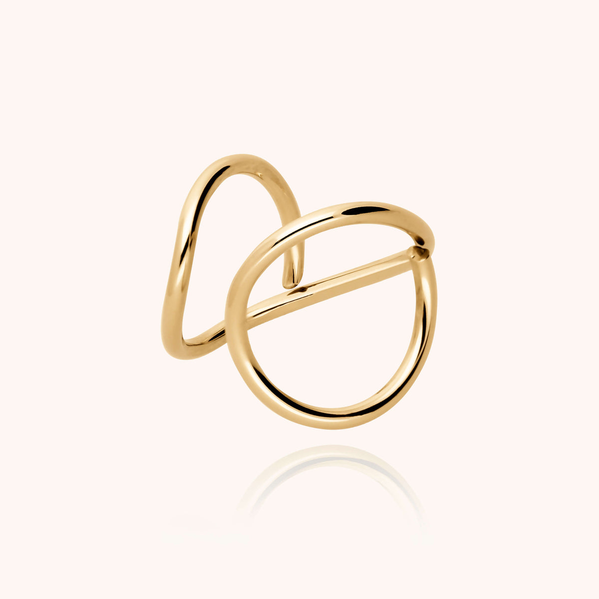 O Outline Ring 14k yellow gold filled Atelier Paulin Made in