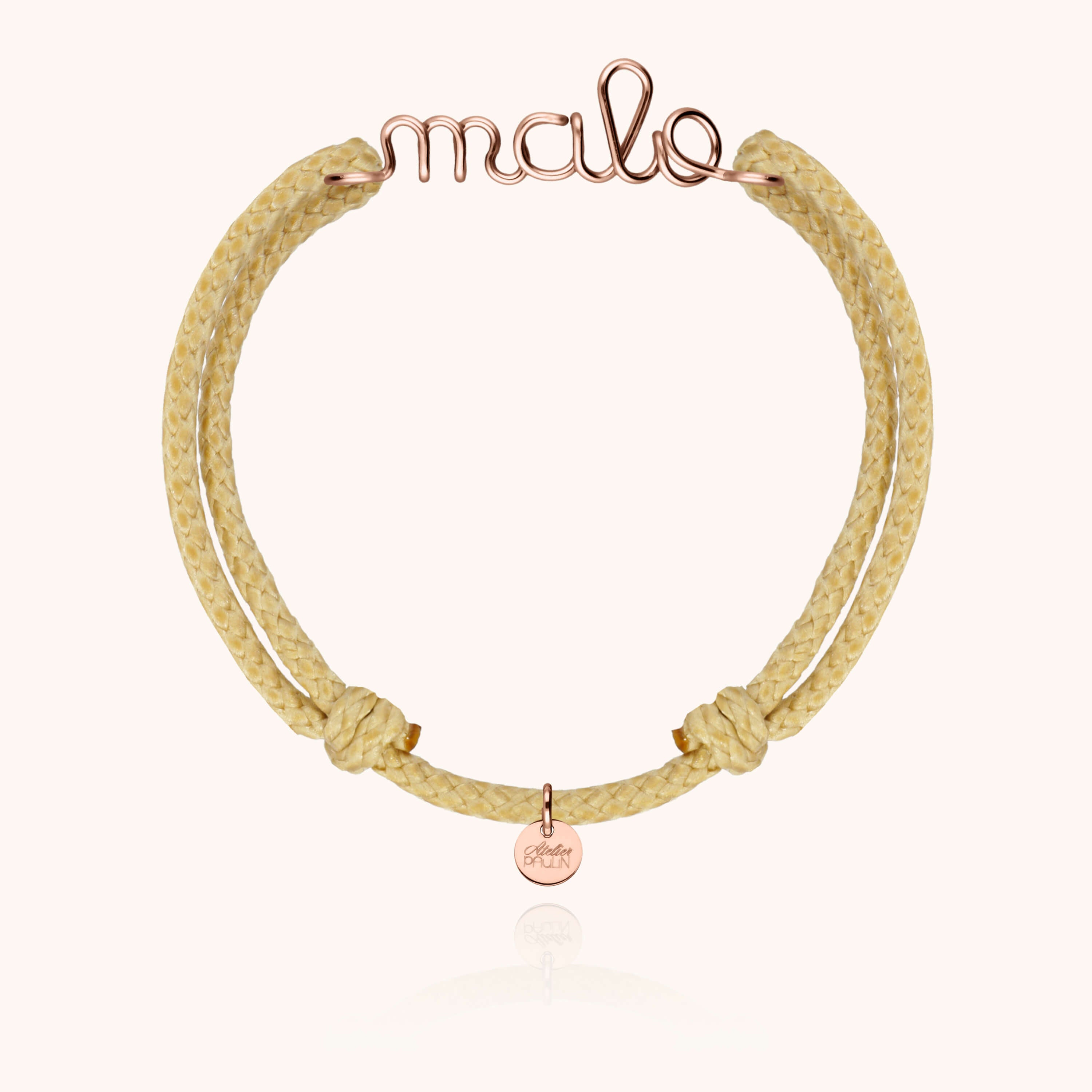 or rose laminé - beige naturel