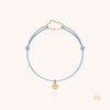 18k yellow gold - light blue 1