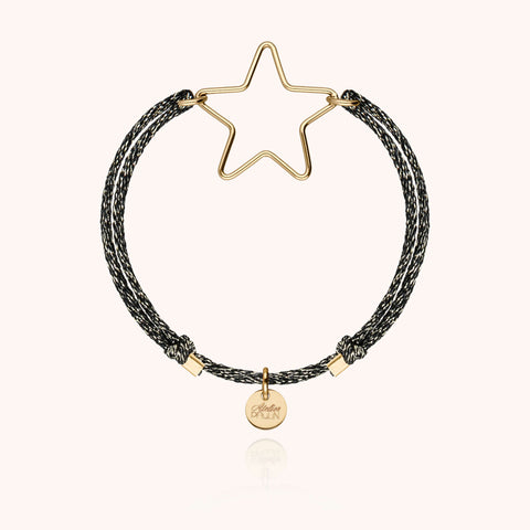 14k yellow gold filled - midnight black