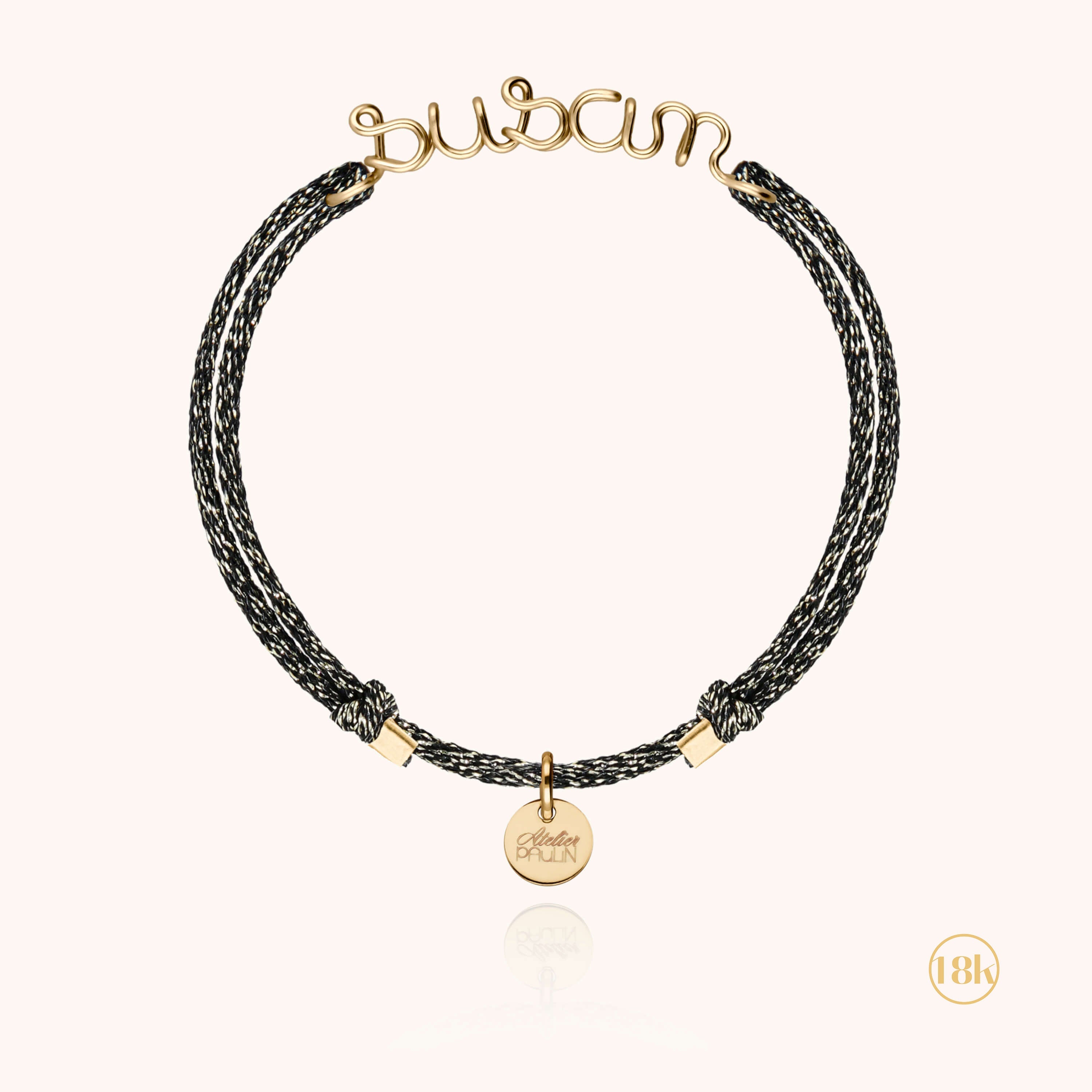 Bracelet cordon discret gold filled 14k naissance cadeau Atelier Paulin - or rose laminé -