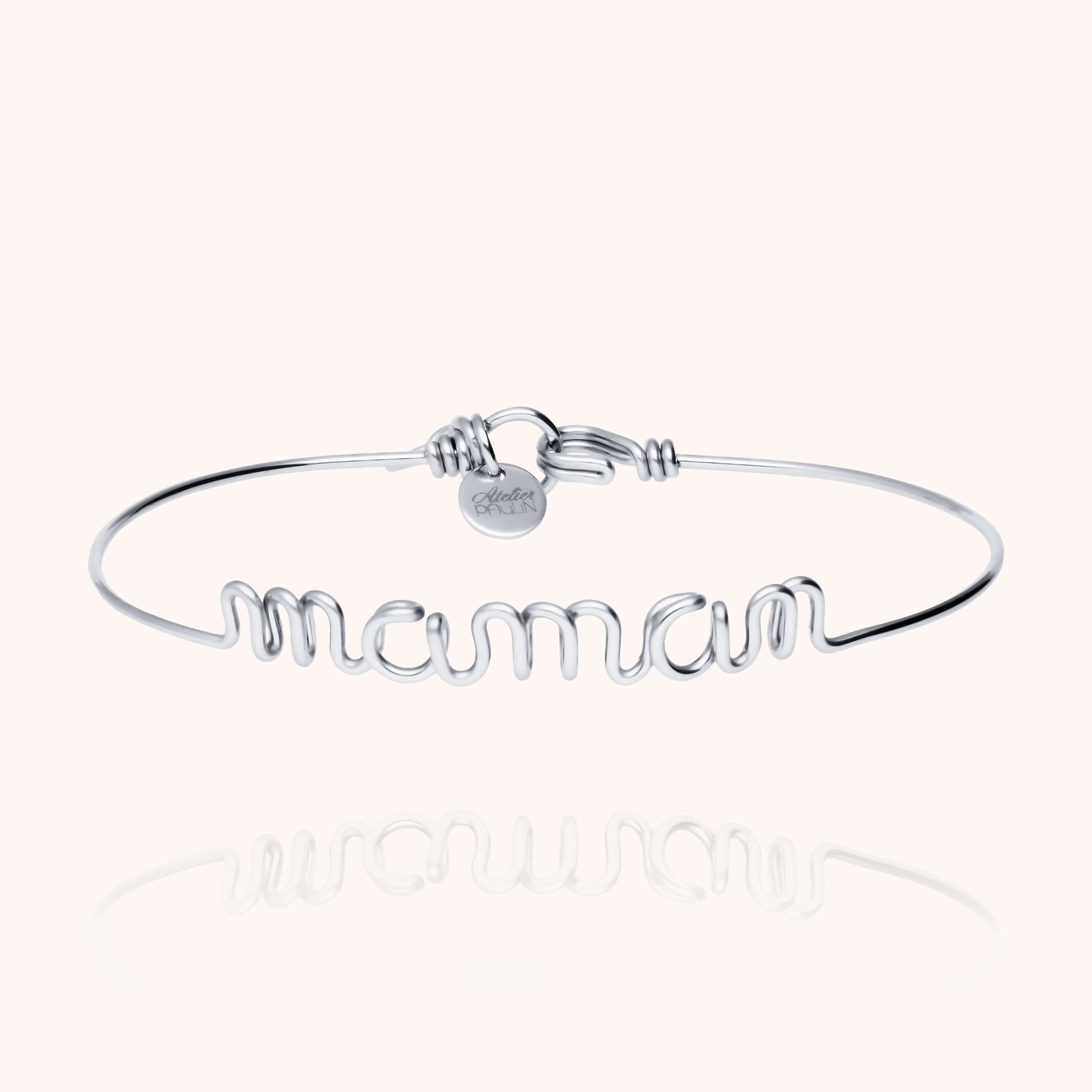 Bracelet Original Maman - argent initiale argent 925 Atelier Paulin