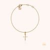 18k yellow gold - cross 8