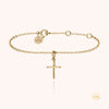 18k yellow gold - cross 7