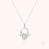 18k white gold - hand of Fatma 10