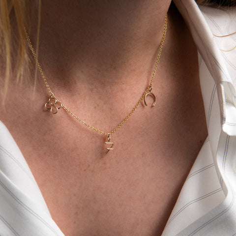 alternate image of Wish Me Luck Charms Necklace