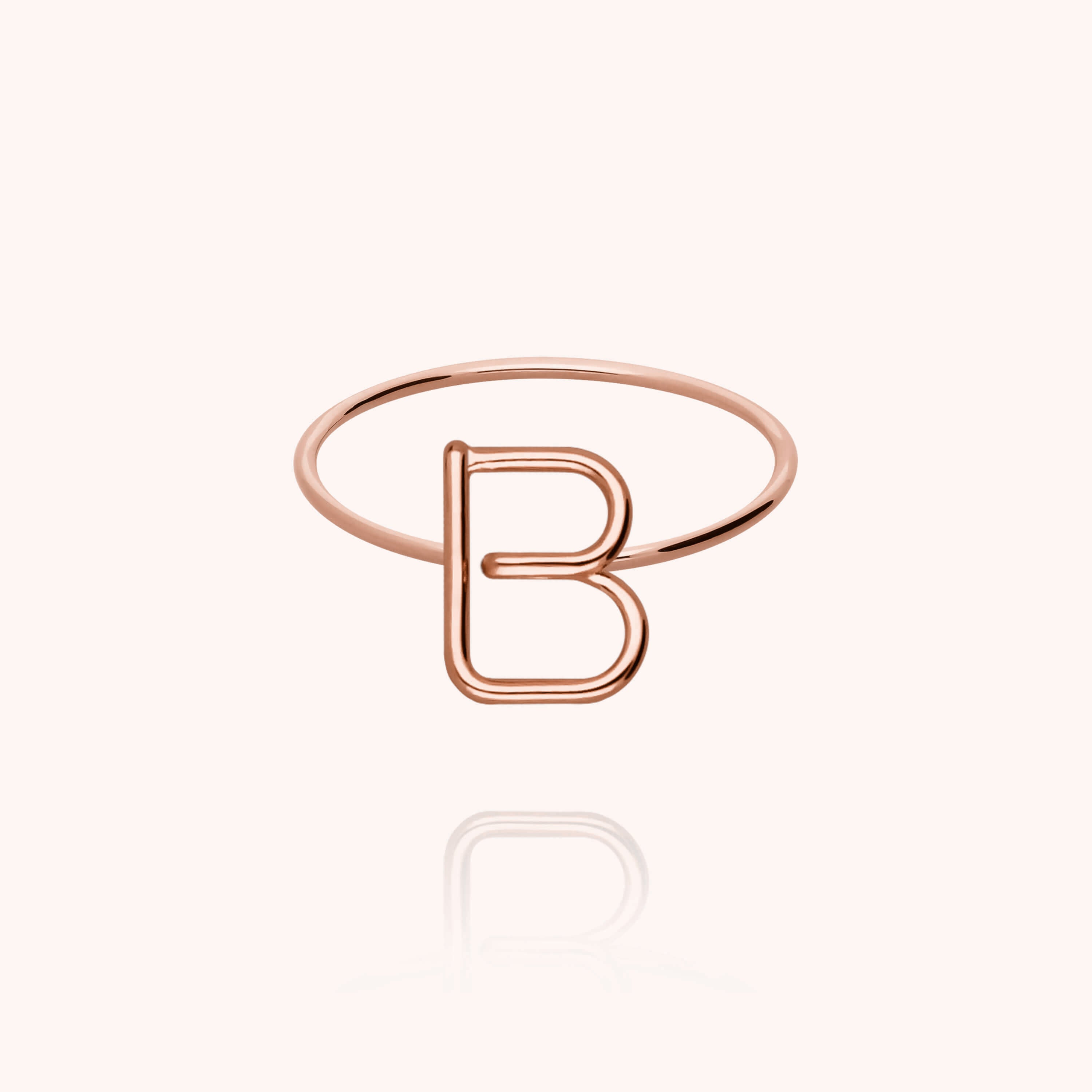 Bague Capitale Initiale - or rose 750/1000
