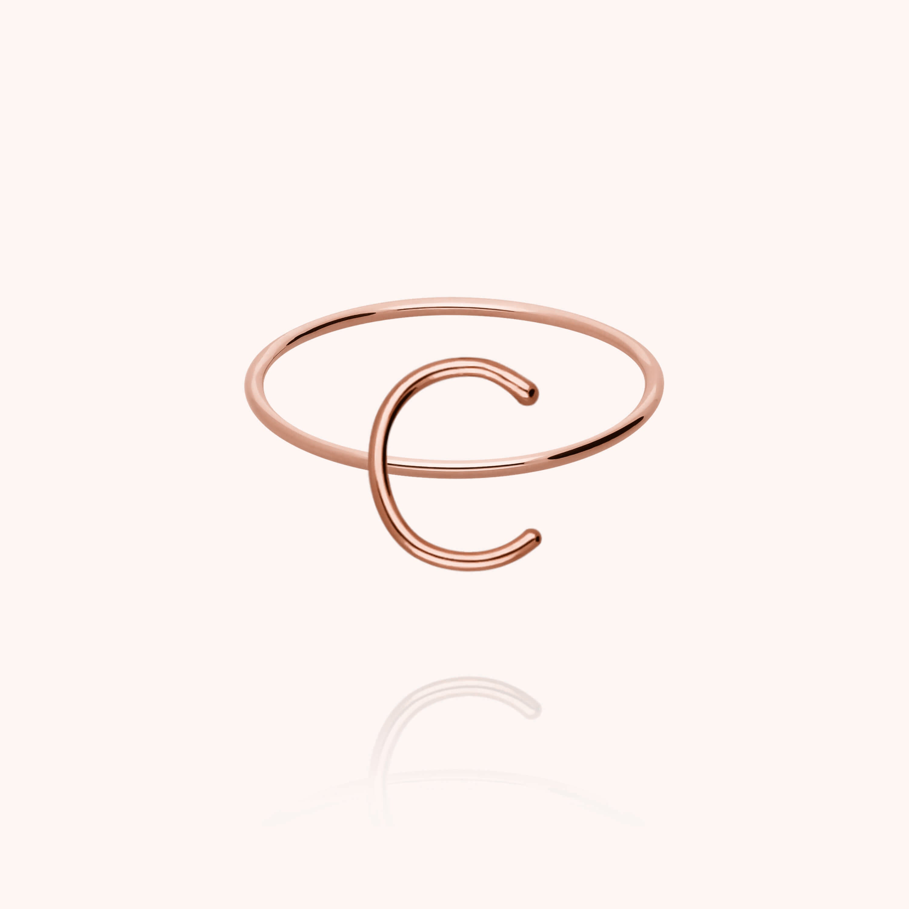 Bague Capitale Initiale - or rose 750/1000