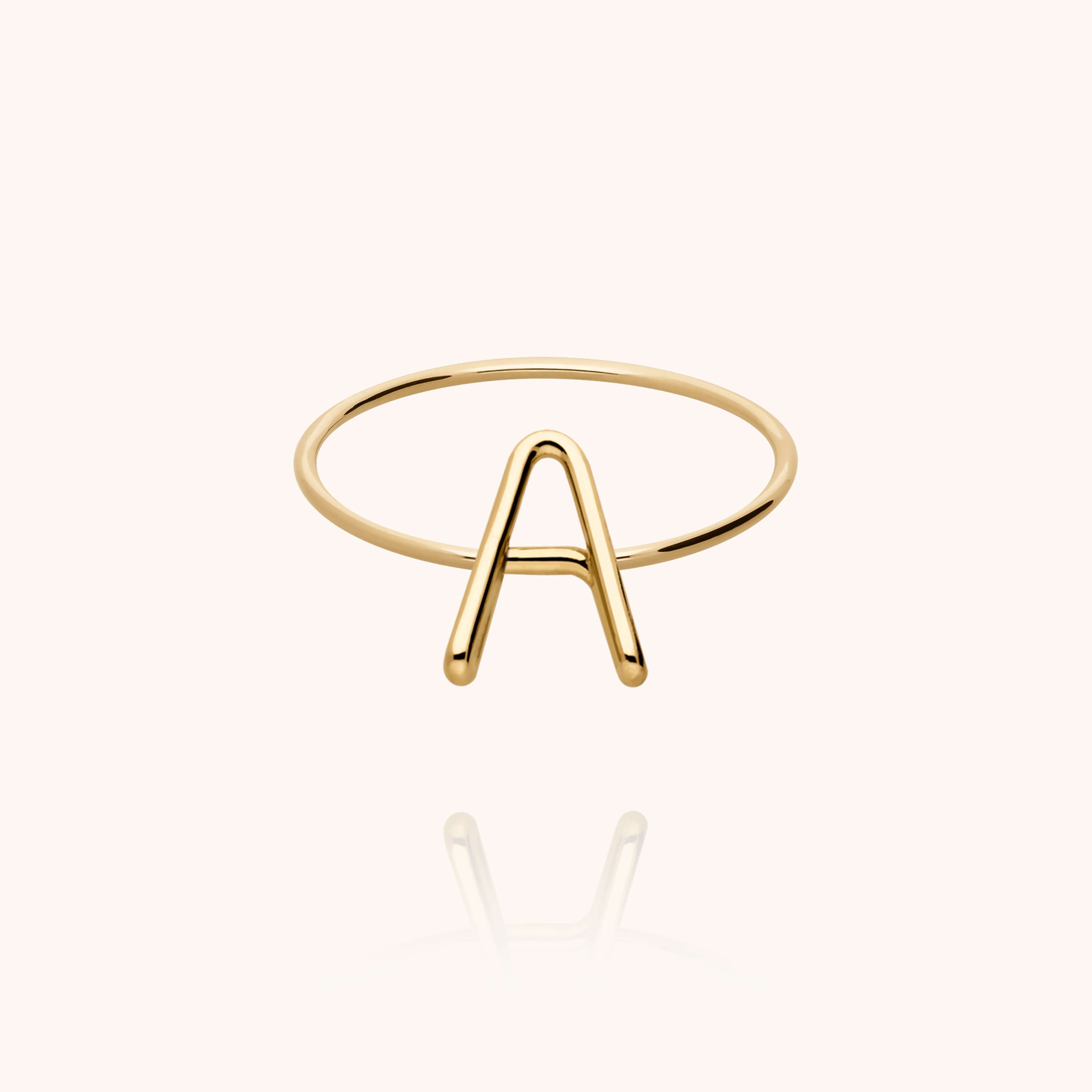 Bague Capitale Initiale - or jaune 750/1000