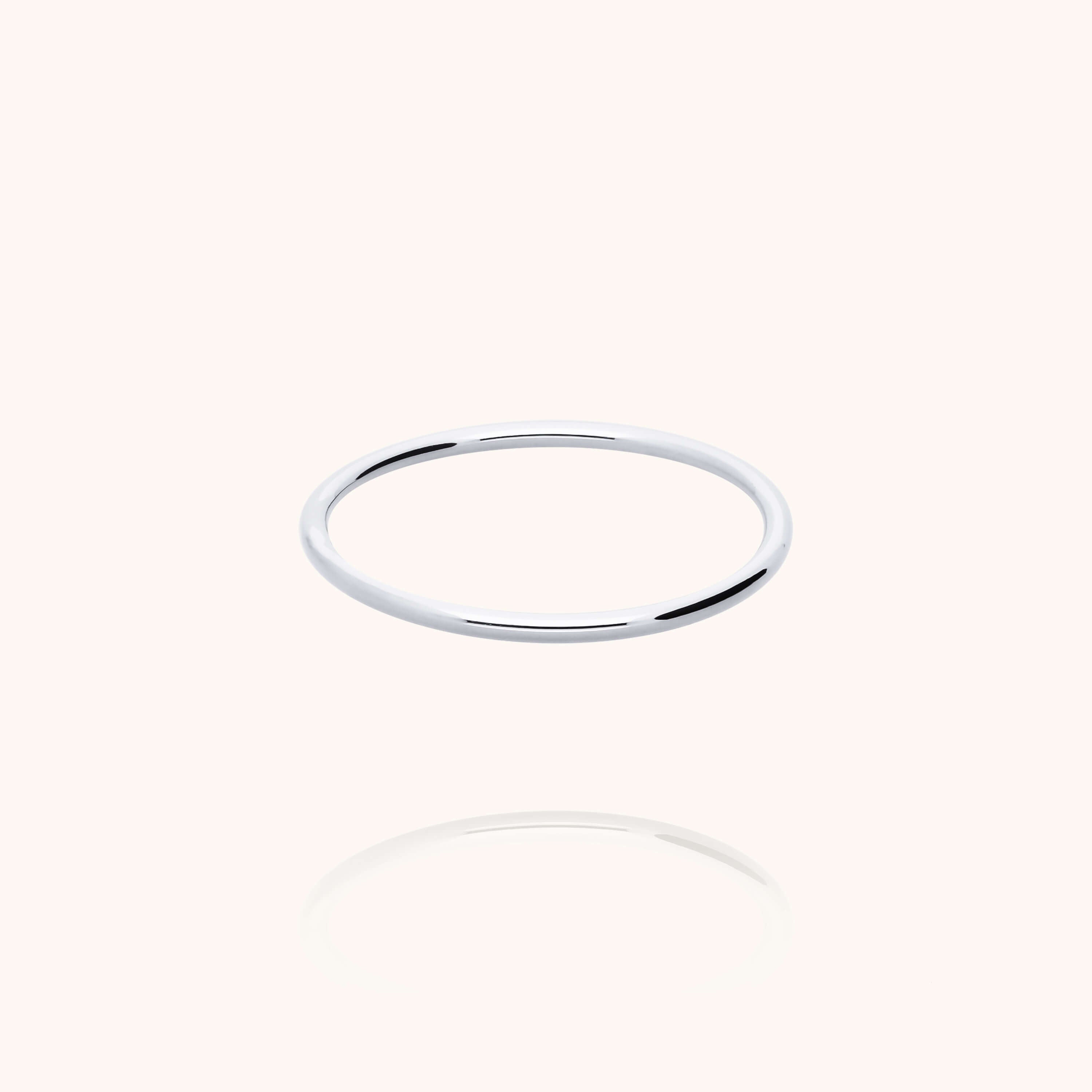 Bague Héra Pure n°3 - or blanc 750/1000 initiale personnalisée Atelier Paulin