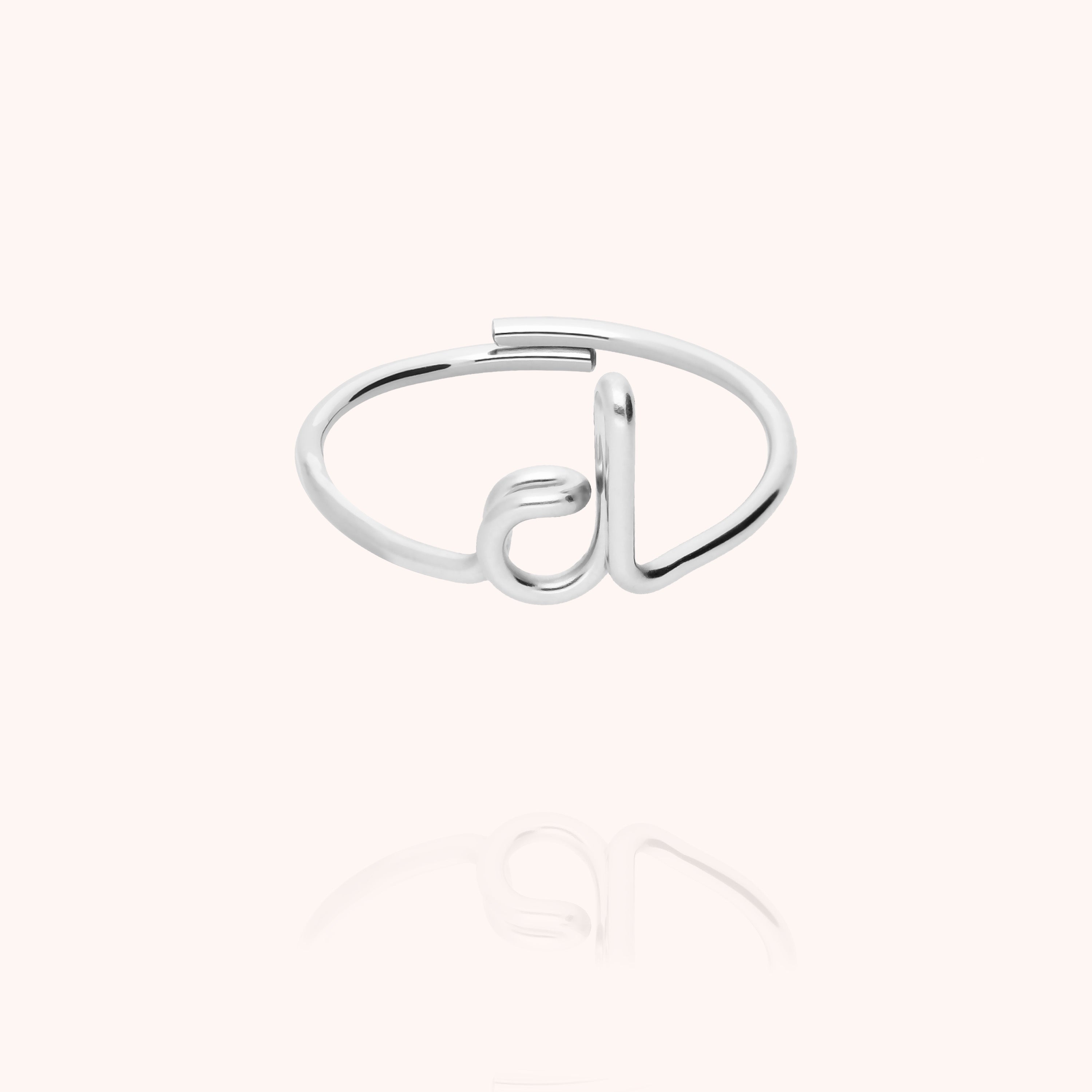 Bague Originale Initiale — bijou artisanal bague livraison express