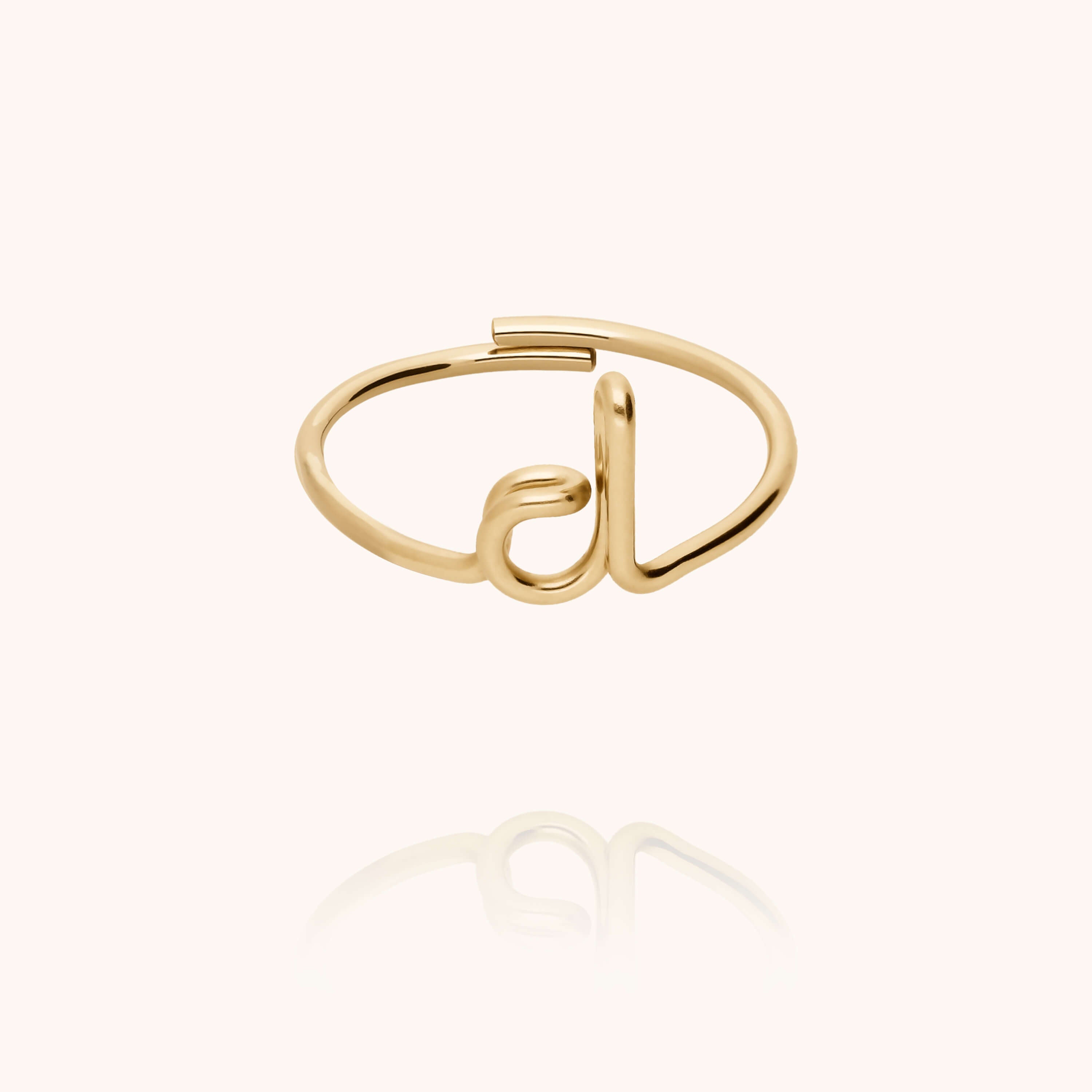 Bague Originale Initiale — bijou artisanal bague livraison express
