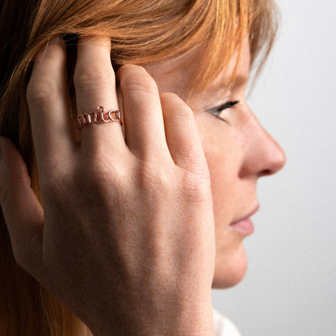 alternate image of Original Personalized Ring - 18k rose gold