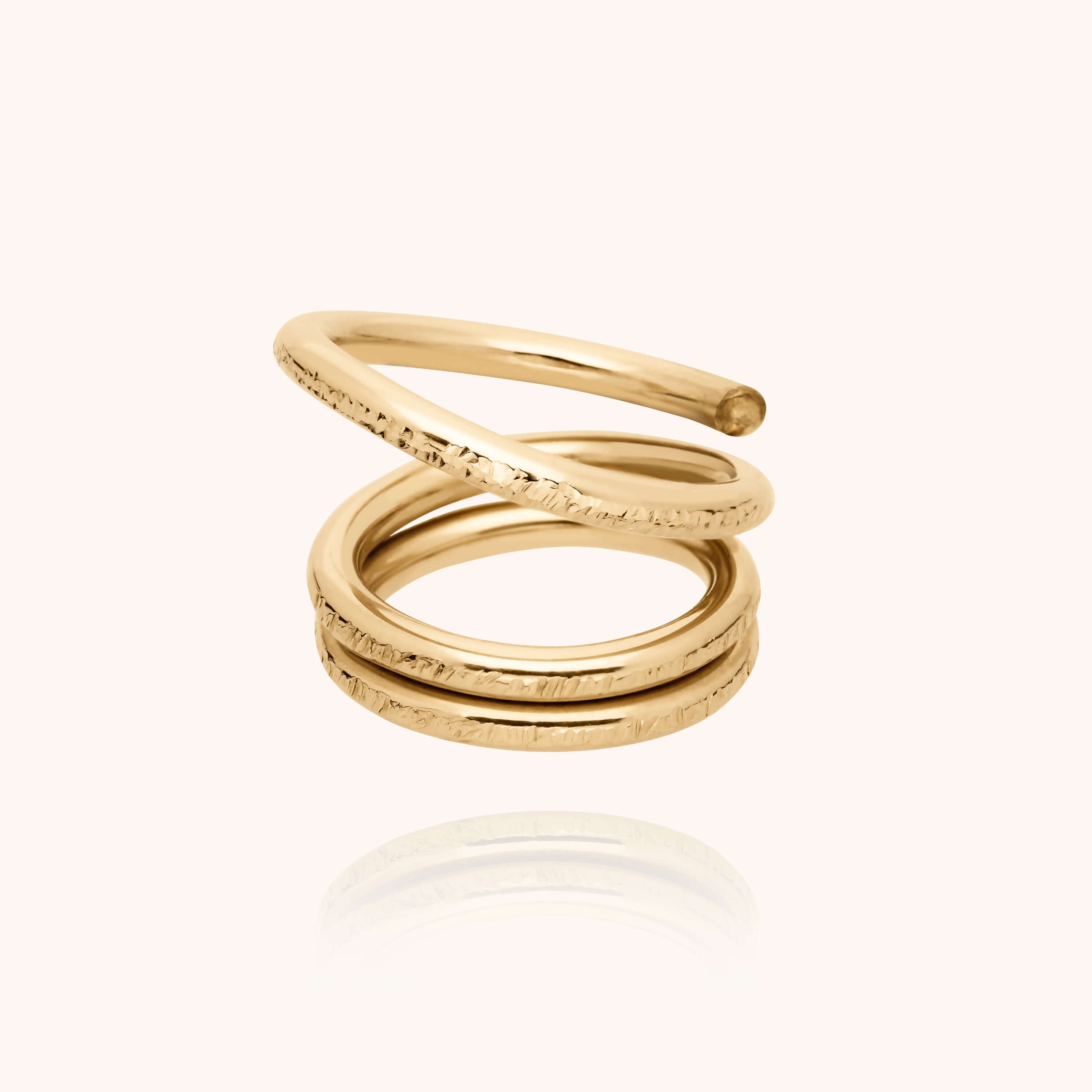 Bague Quent - or jaune laminé