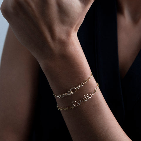 alternate image of Richelieu Personalized Heart Chain Bracelet