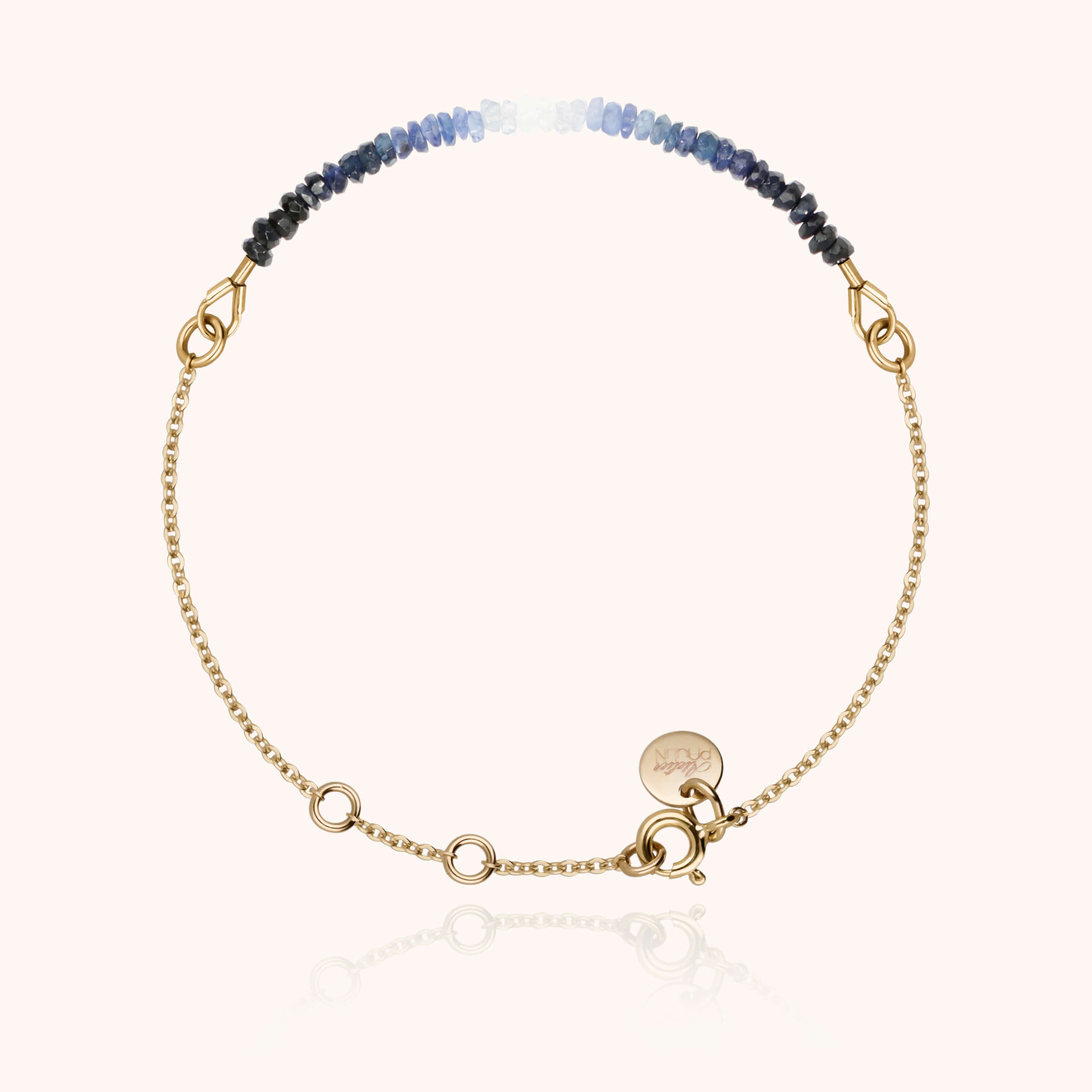 Bracelet Chaîne Nonza - saphir bleu — fabriqué à la main à Paris