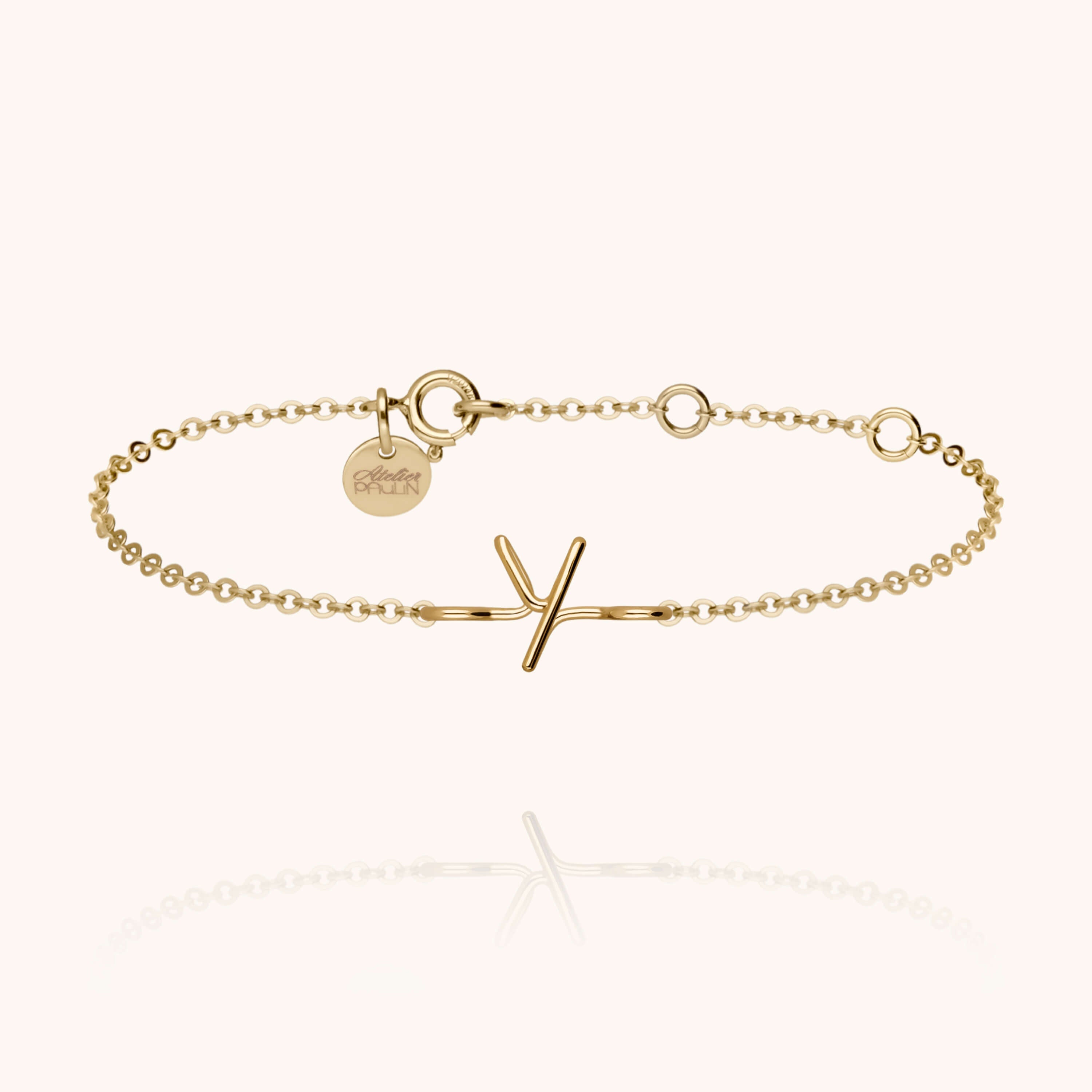 Bracelet Chaîne Initiale en or jaune 18K — expédition sécurisée Paris