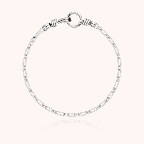 Attache moi Rectangle Chain Bracelet - silver