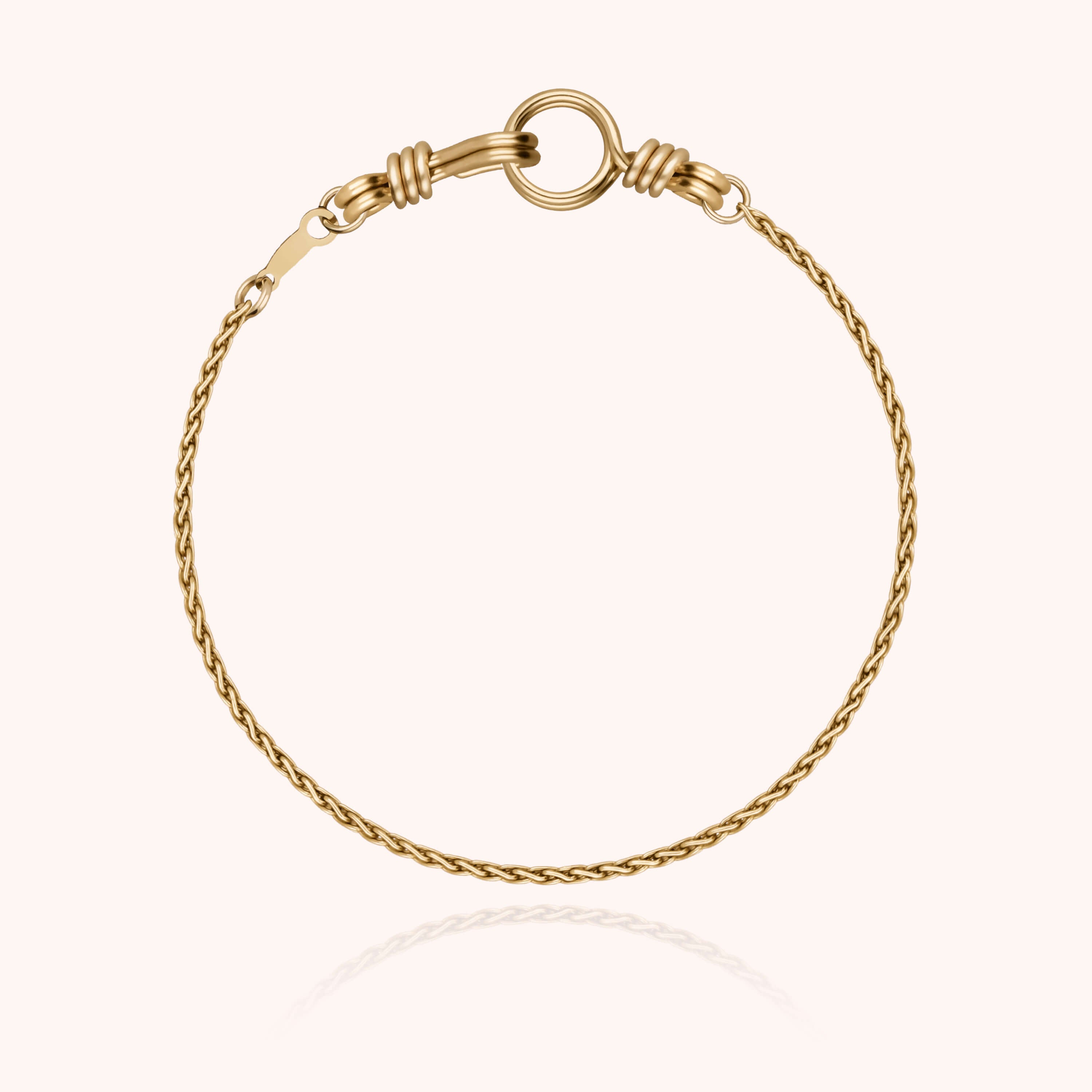 Bracelet Chaîne Rope Attache moi - or jaune laminé initiale gold filled 14k Atelier Paulin