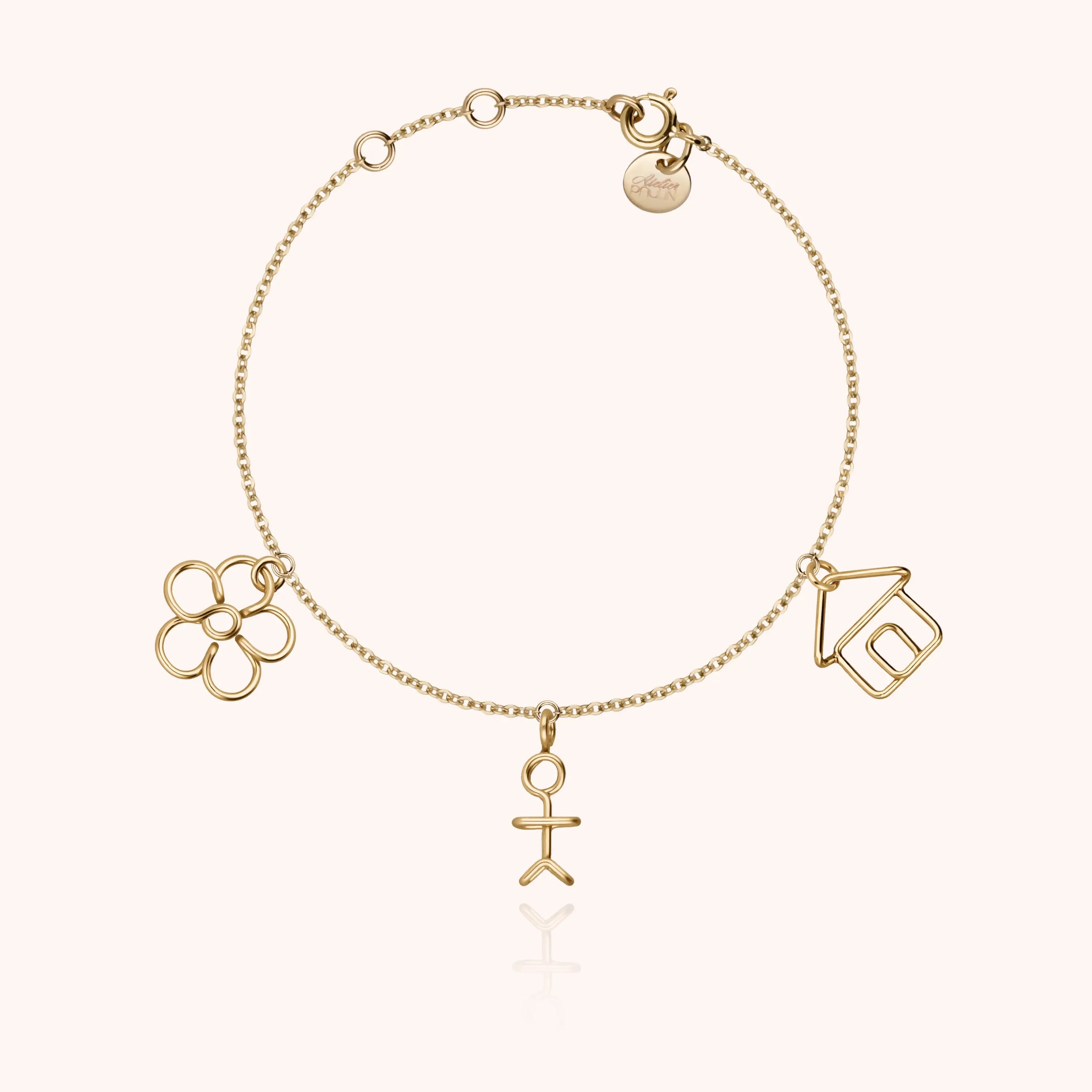 Détail façonnage prénom personnalisé bracelet façonnage main sans soudure