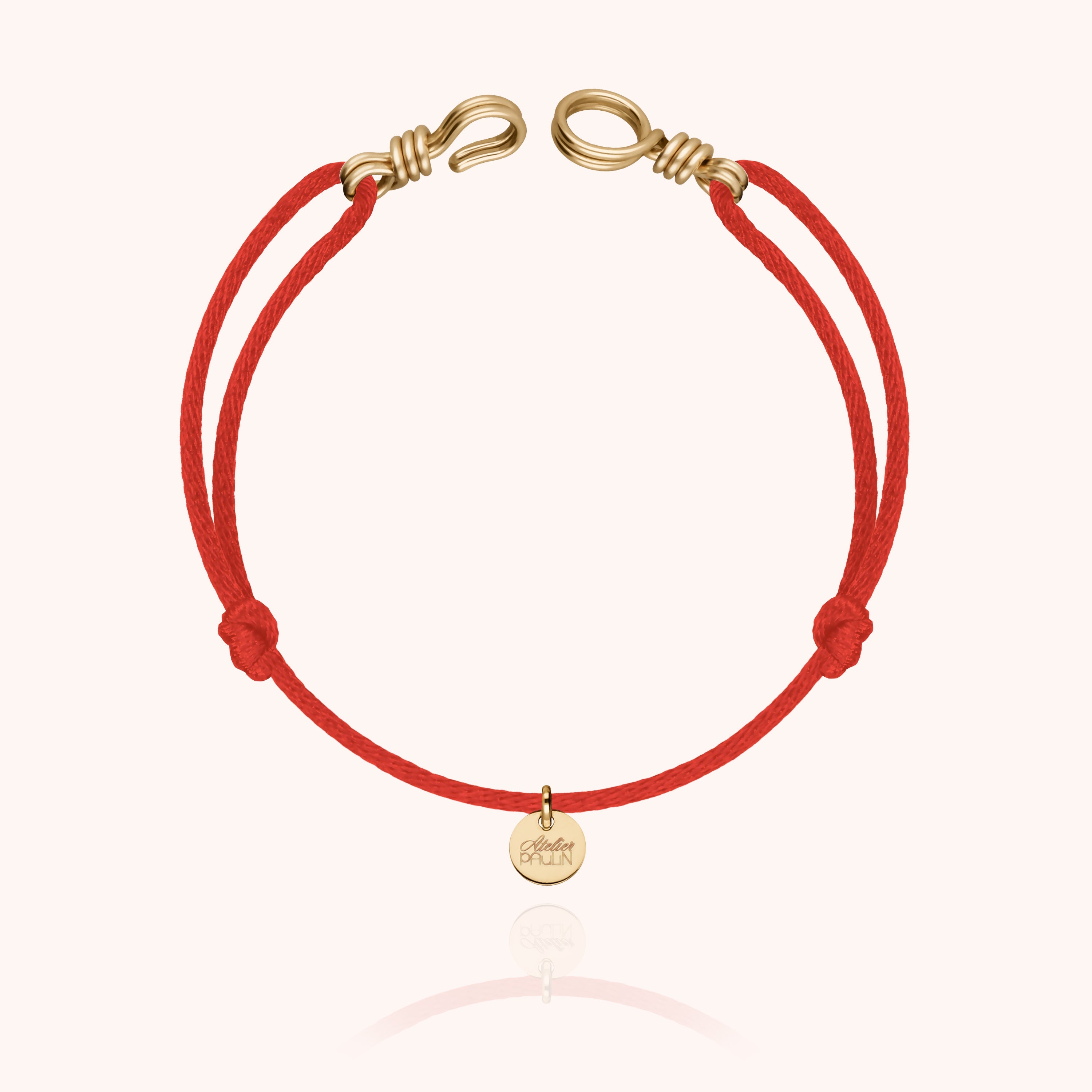 Bracelet Cordon Attache moi en or jaune laminé — qualité artisanale garantie