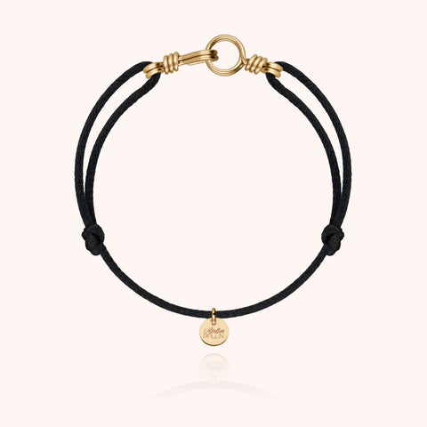 14k yellow gold filled - black