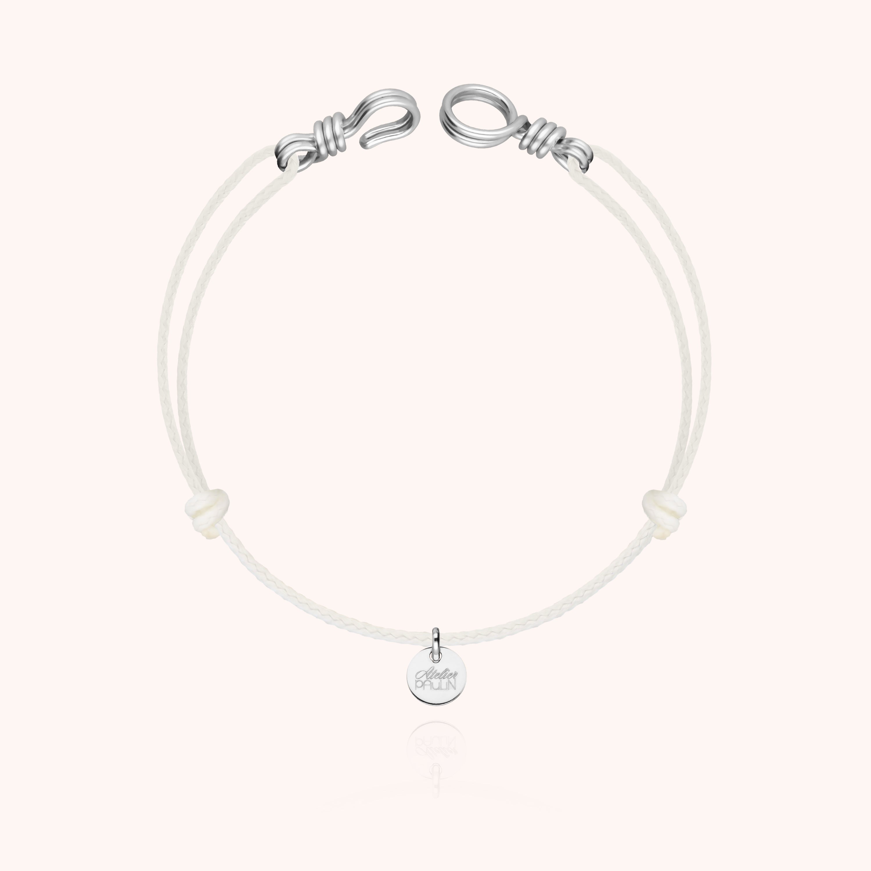 Bracelet Cordon Phosphorescent Attache moi - argent