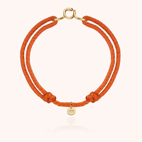 alternate image of Men's Initial Waxed Cord Bracelet - 14k yellow gold filled