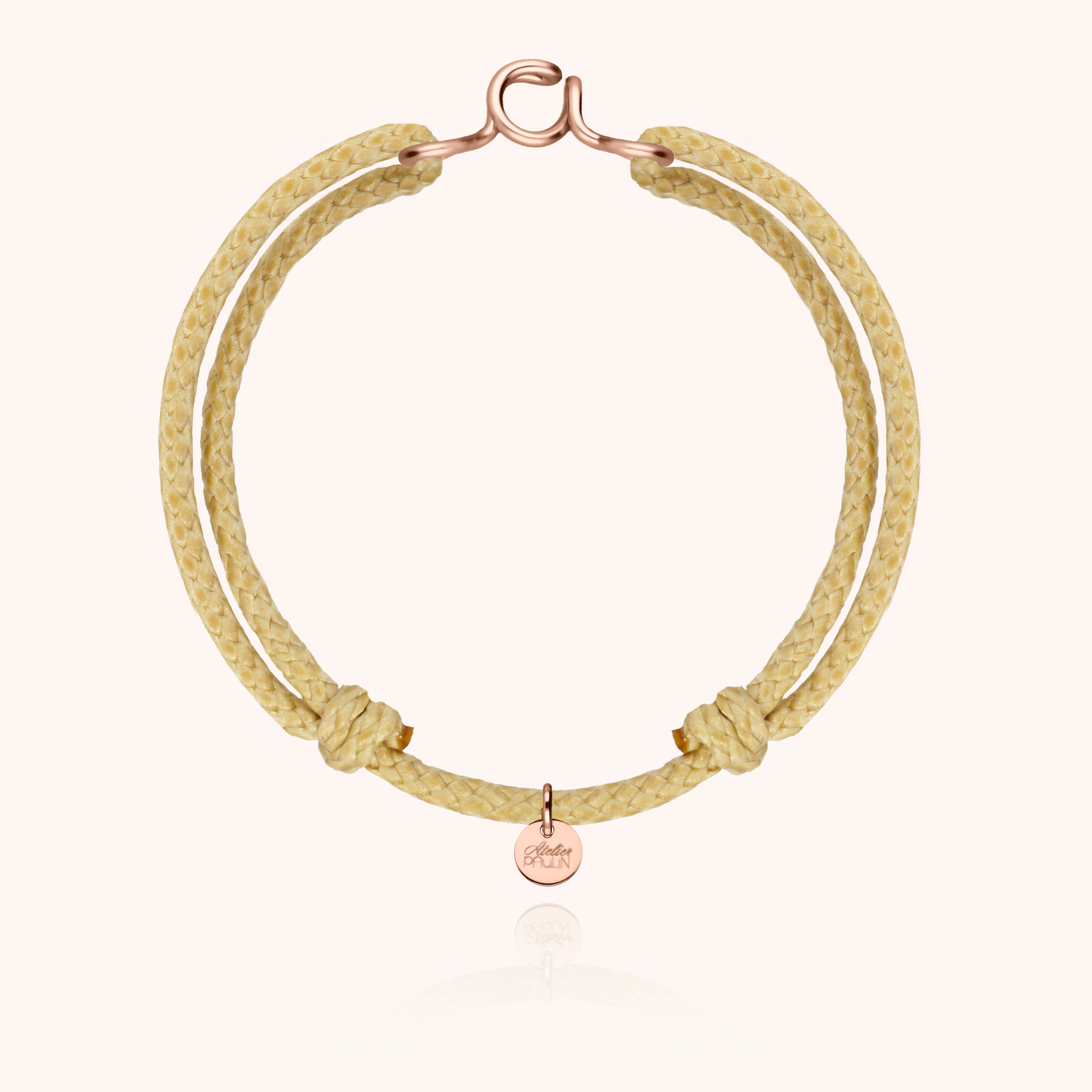 Bracelet cordon sobre masculin gold filled 14k cadeau masculin Atelier Paulin - or rose laminé