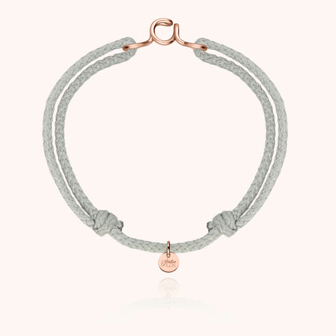 alternate image of Men's Initial Waxed Cord Bracelet - 14k rose gold filled
