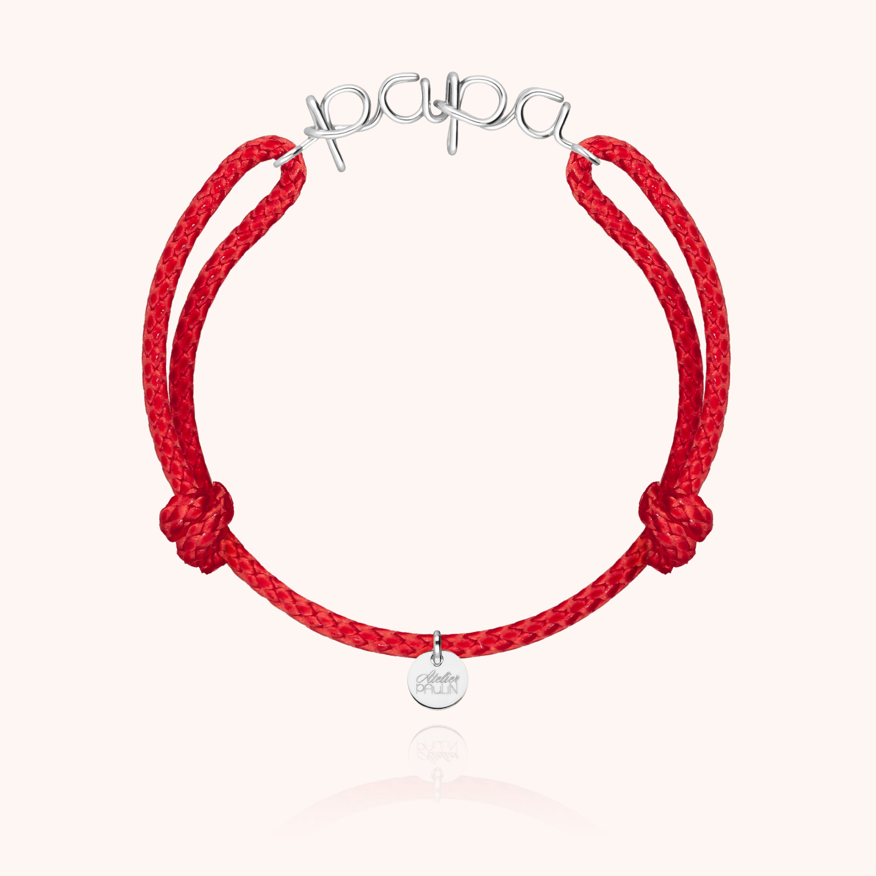 Détail du bracelet cordon papa argent sterling 925, style épuré et design sans soudure - argent sterling 925