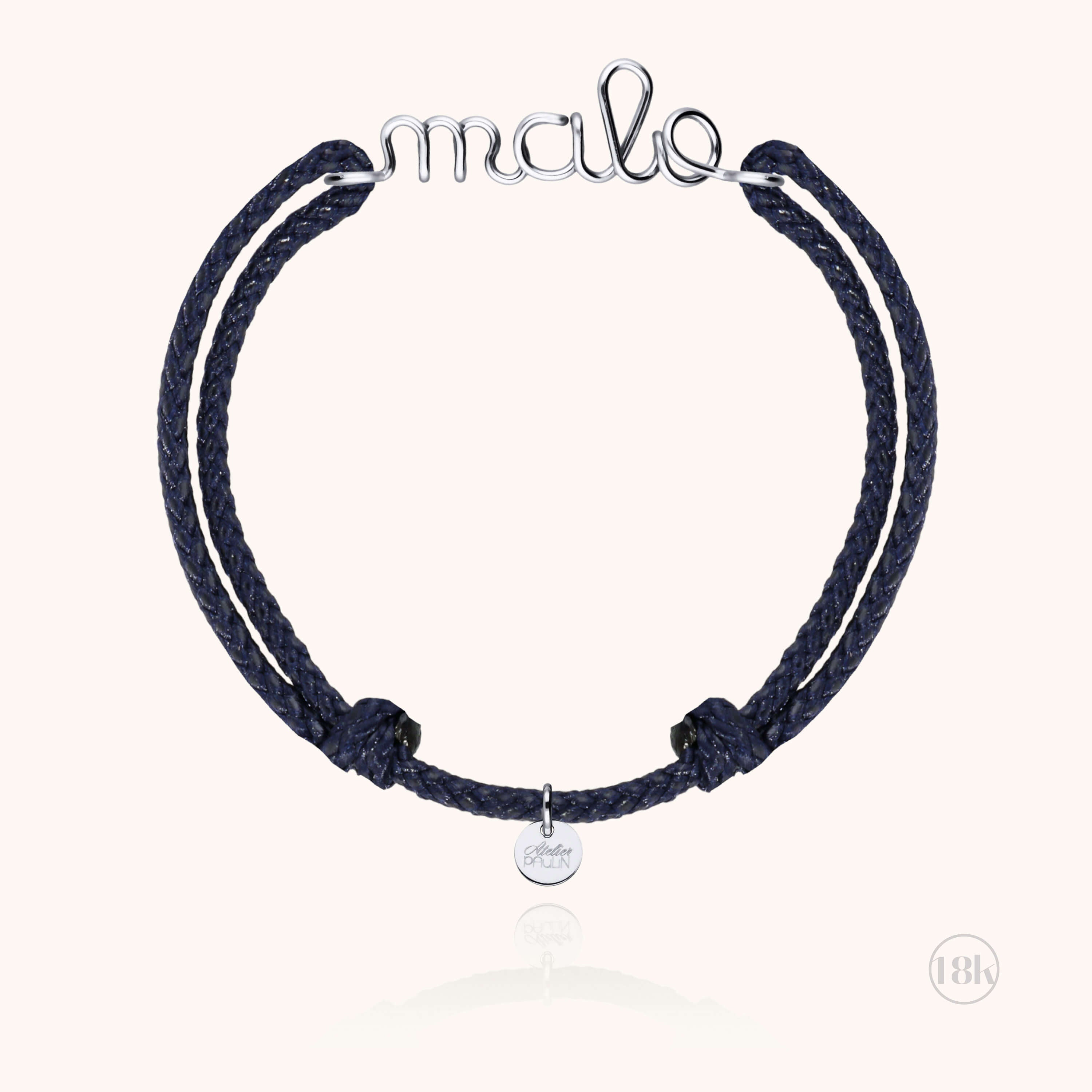 Bracelet Cordon Ciré Personnalisé Homme personnalisable — cadeau unique et personnalisé