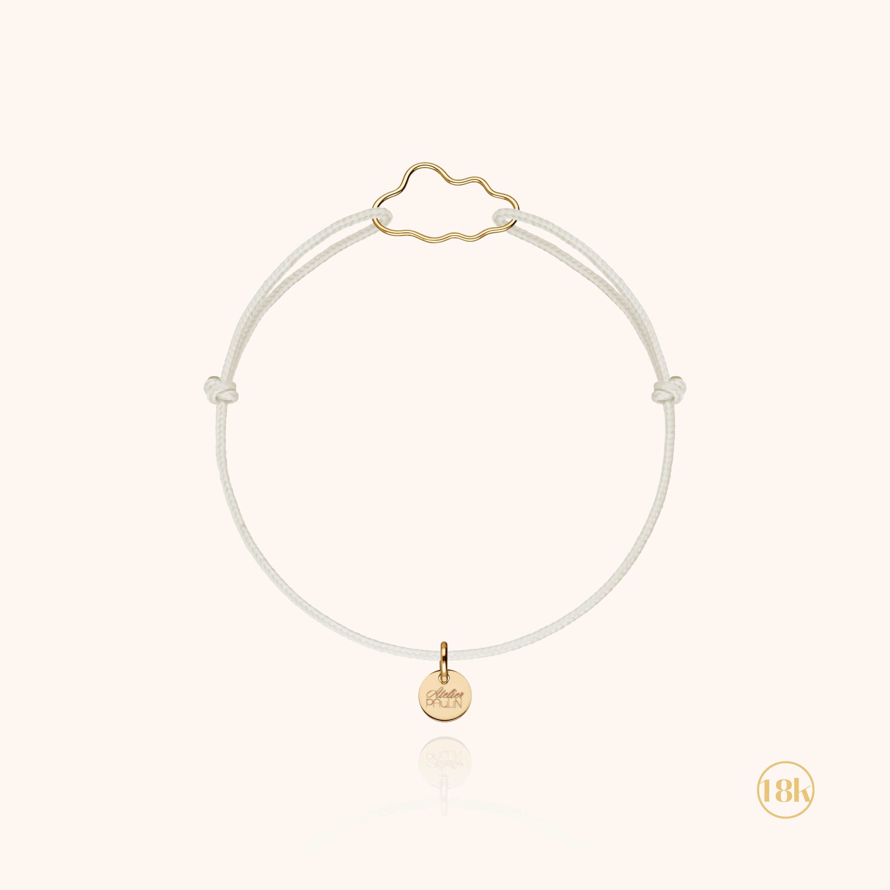 Bracelet Cordon Enfant Petit Nuage - or jaune 750/1000