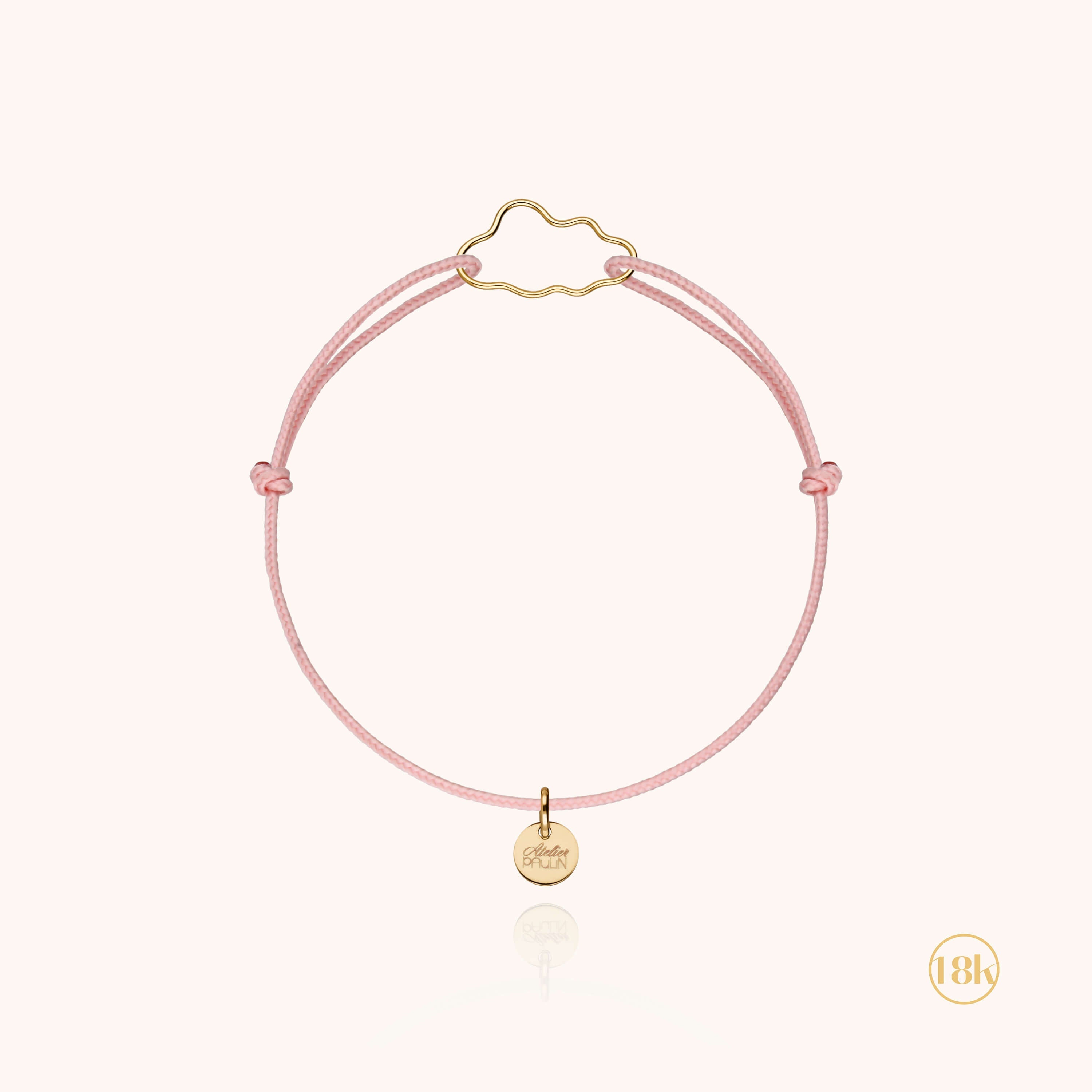 Bracelet Cordon Enfant Petit Nuage - or jaune 750/1000
