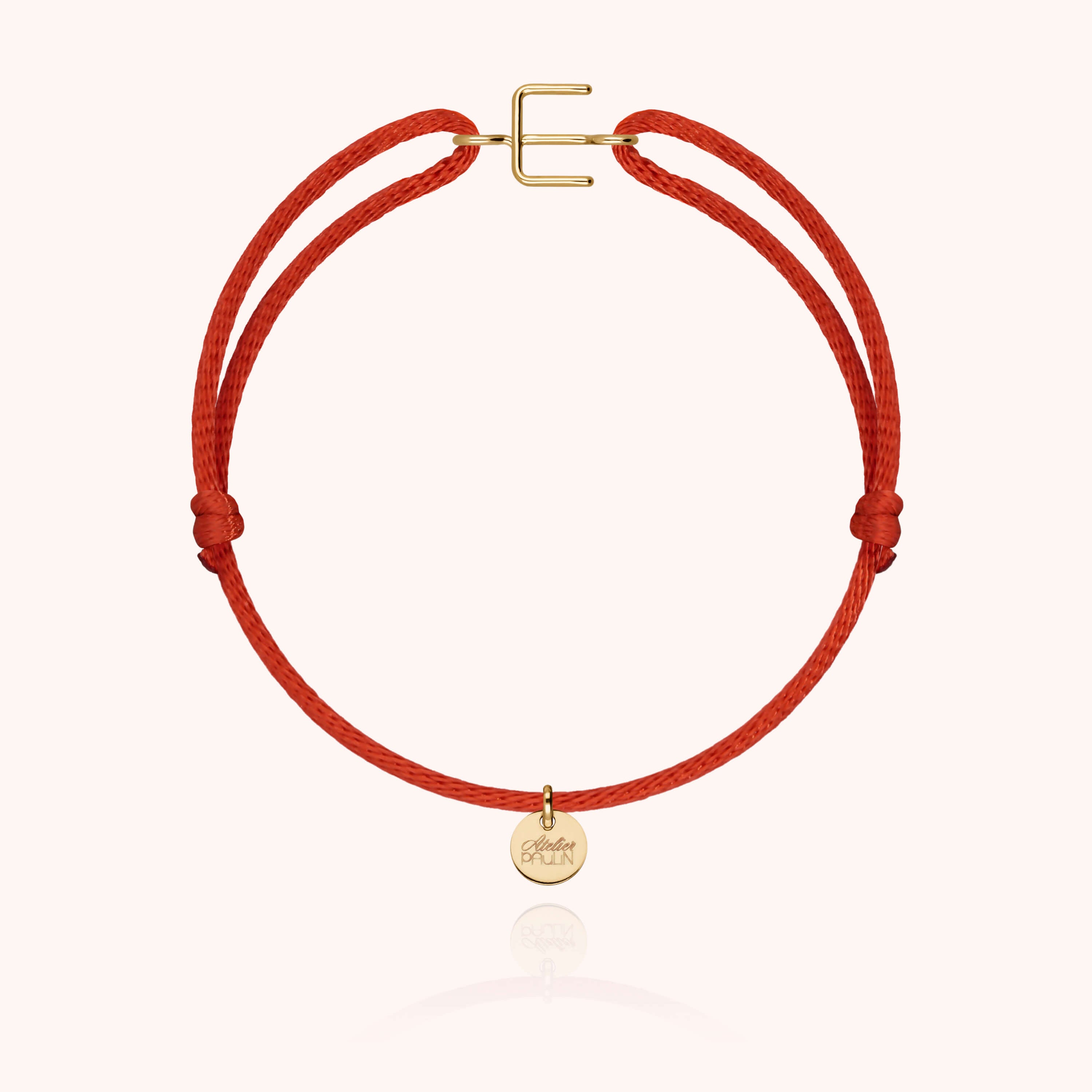 Bracelet Cordon Capitale Initiale en or jaune 18K — expédition sécurisée Paris