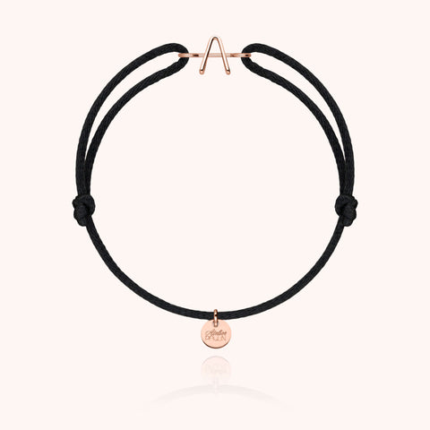 18k rose gold - black