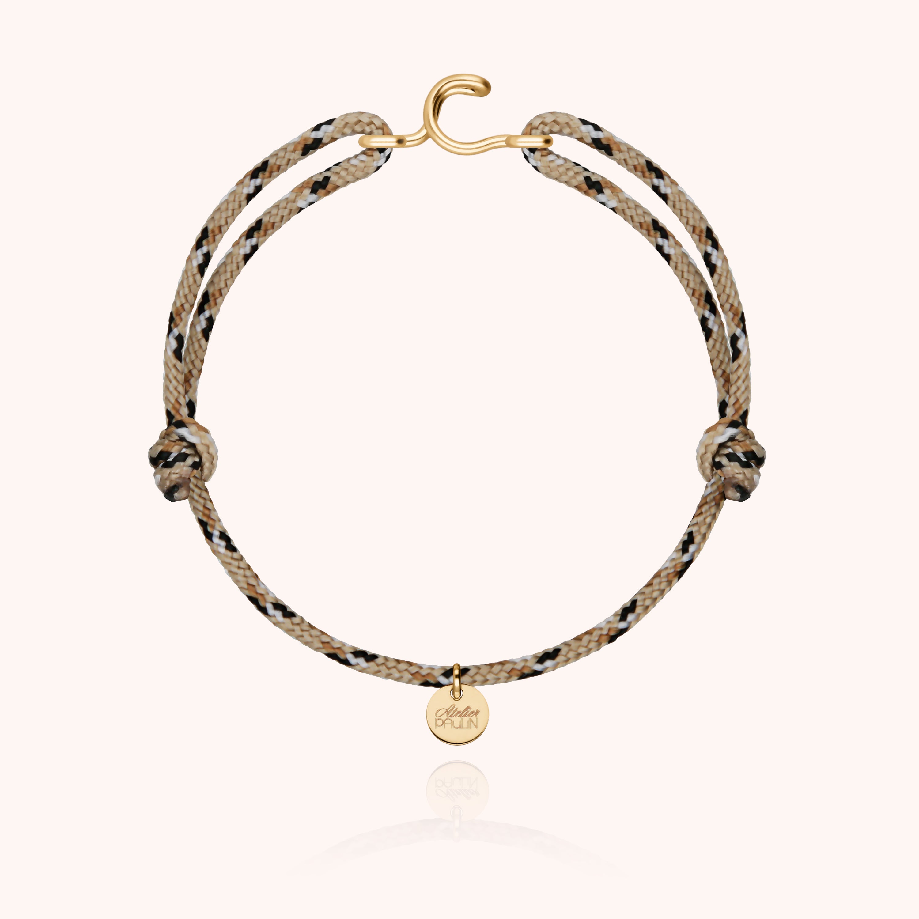 Men’s Initial Knot Cord Bracelet - 14k yellow gold filled