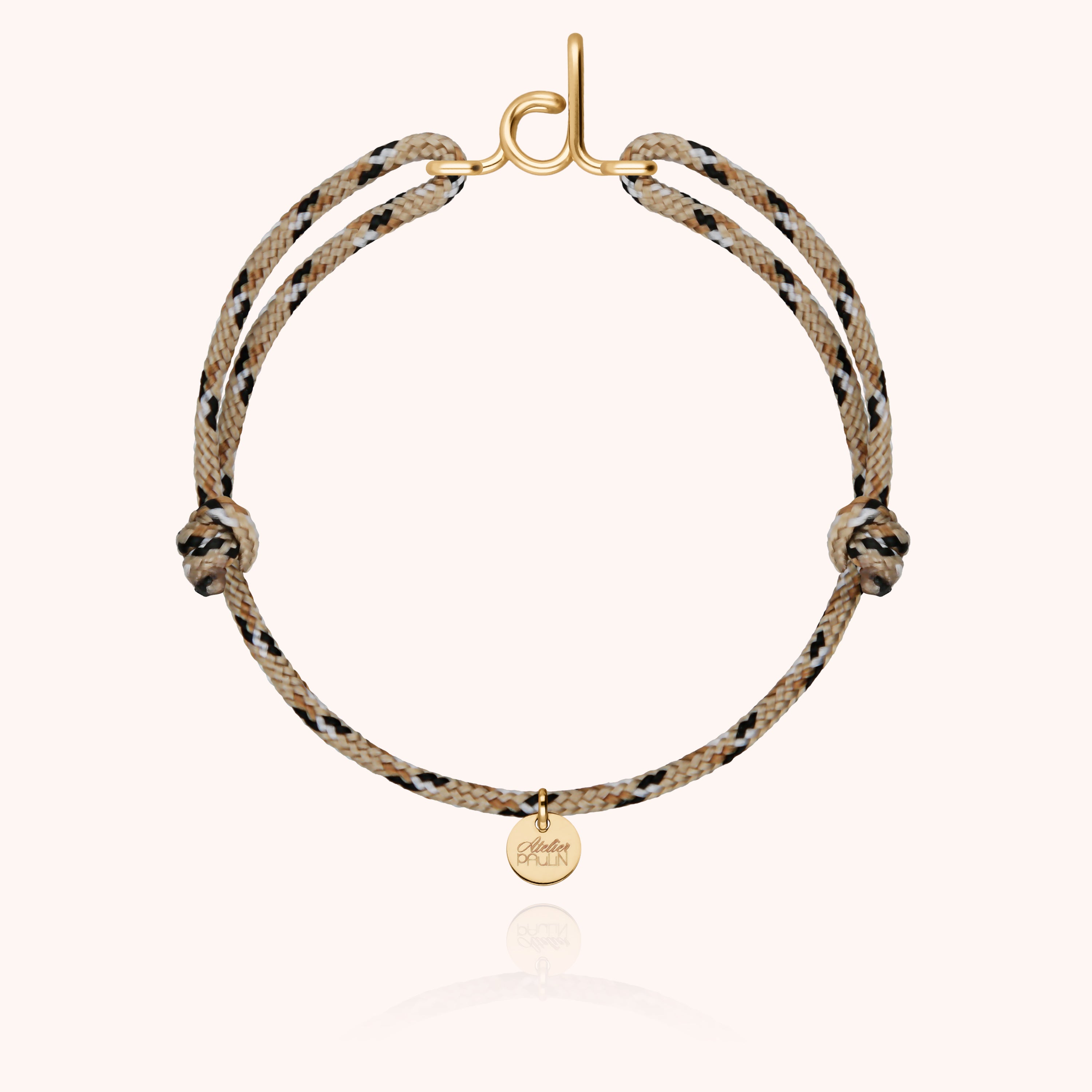 Men’s Initial Knot Cord Bracelet - 14k yellow gold filled
