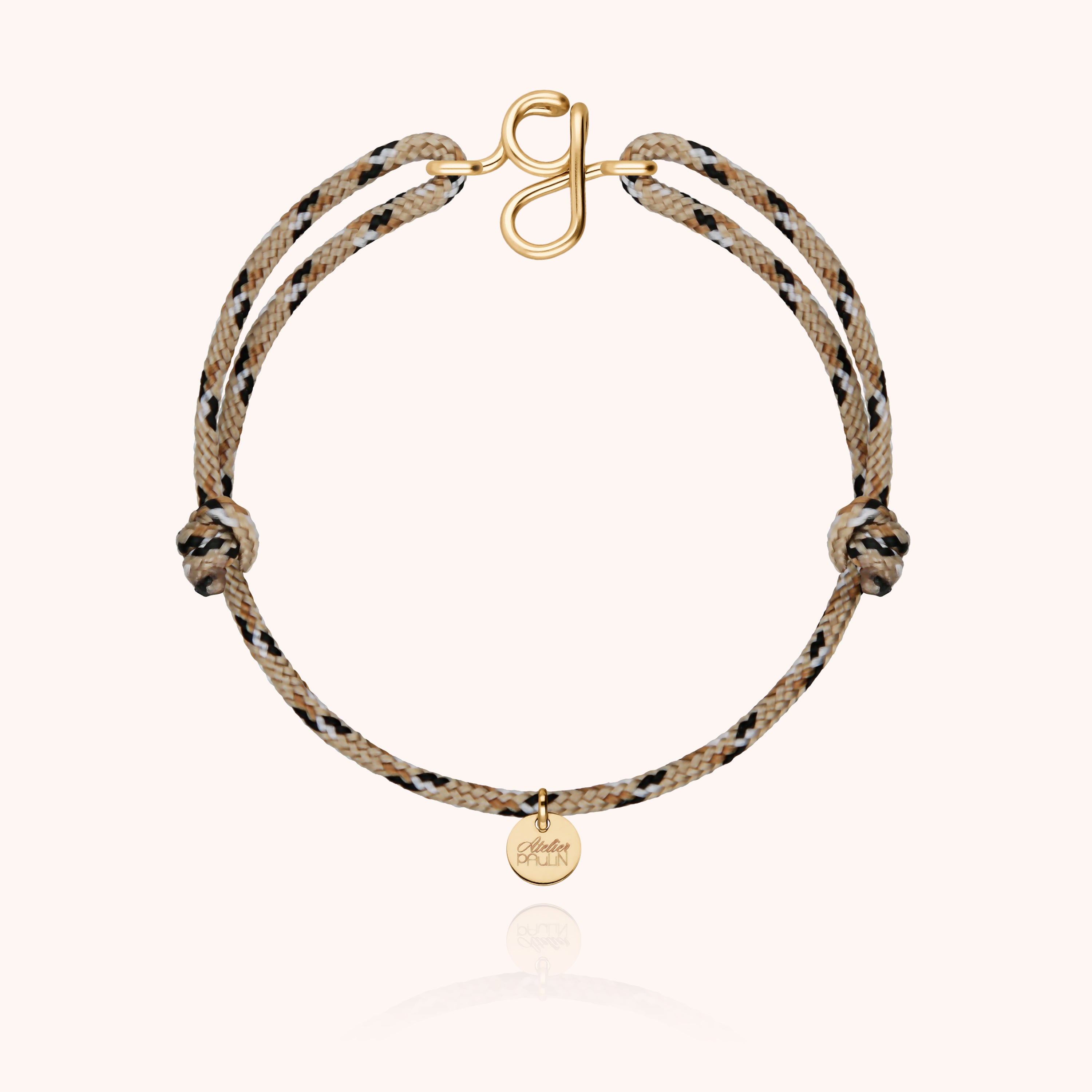 Men’s Initial Knot Cord Bracelet - 14k yellow gold filled