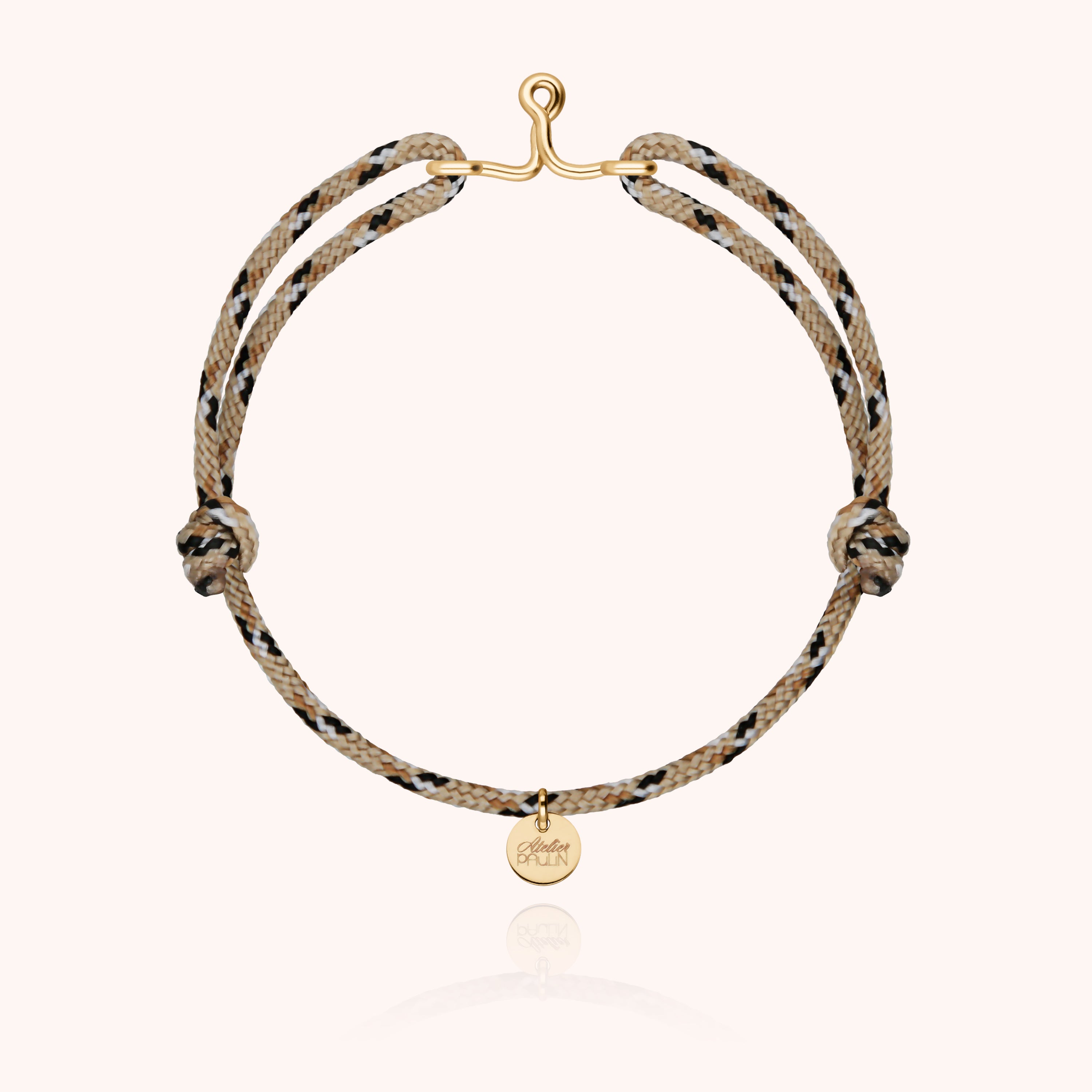 Men’s Initial Knot Cord Bracelet - 14k yellow gold filled