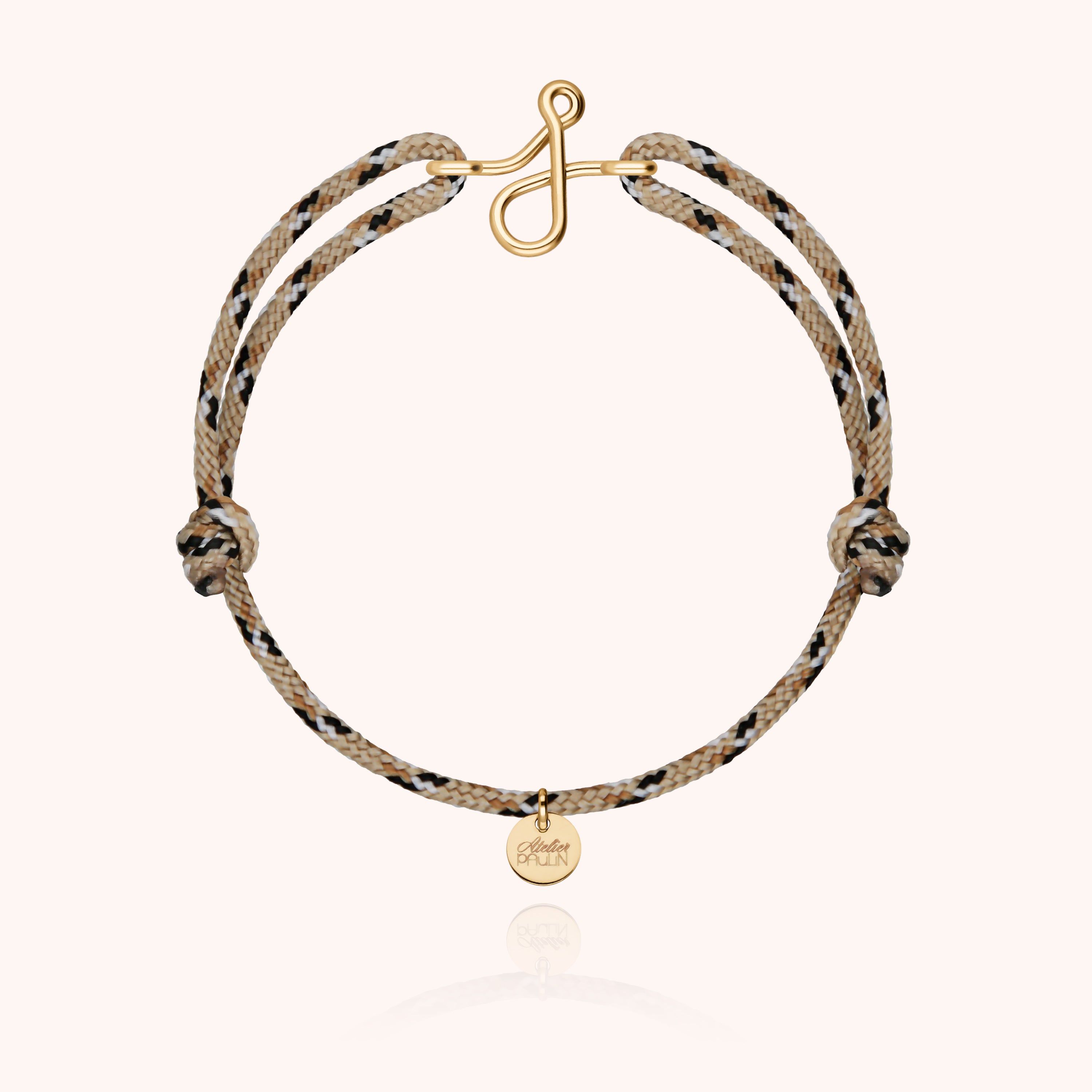 Men’s Initial Knot Cord Bracelet - 14k yellow gold filled