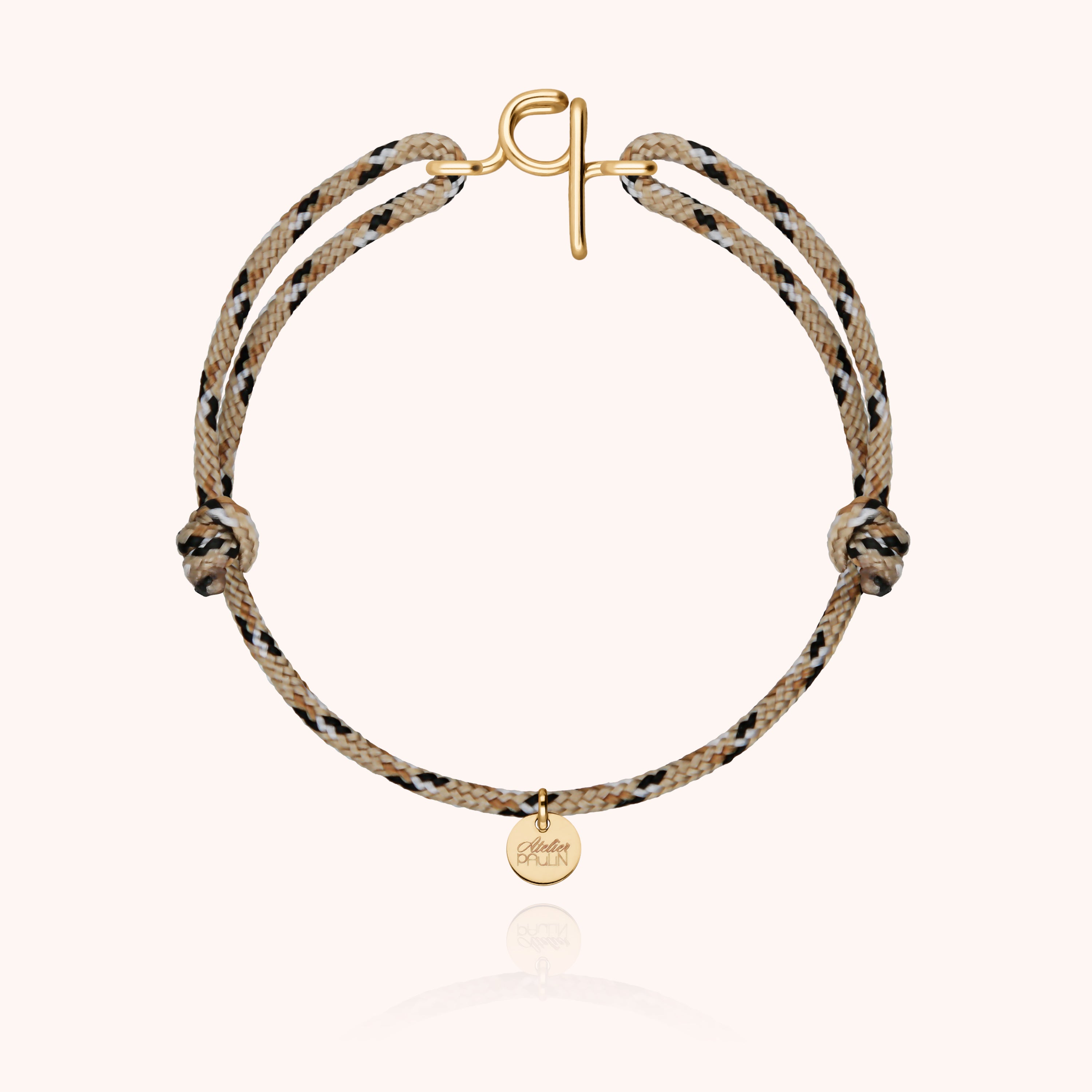 Men’s Initial Knot Cord Bracelet - 14k yellow gold filled