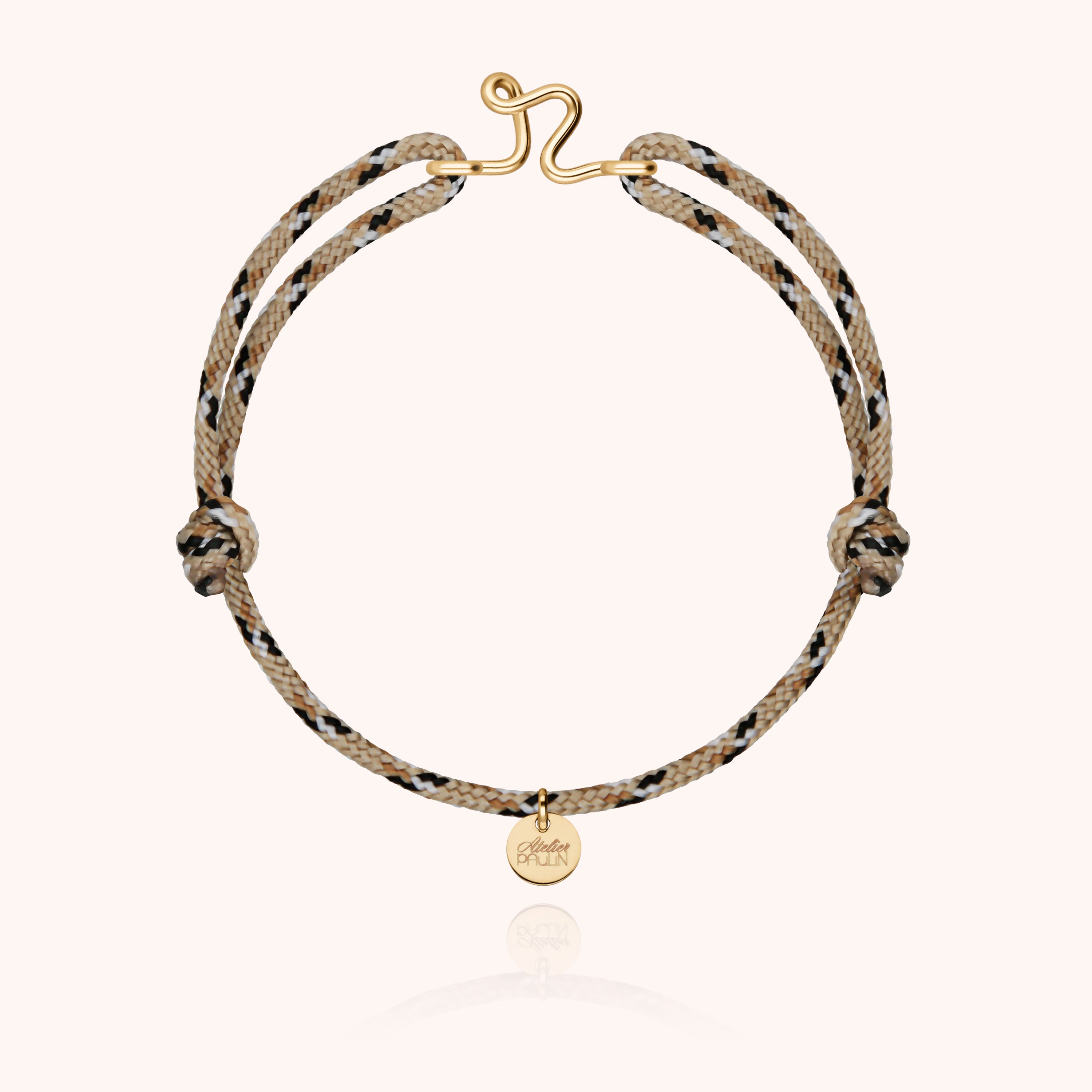 Men’s Initial Knot Cord Bracelet - 14k yellow gold filled