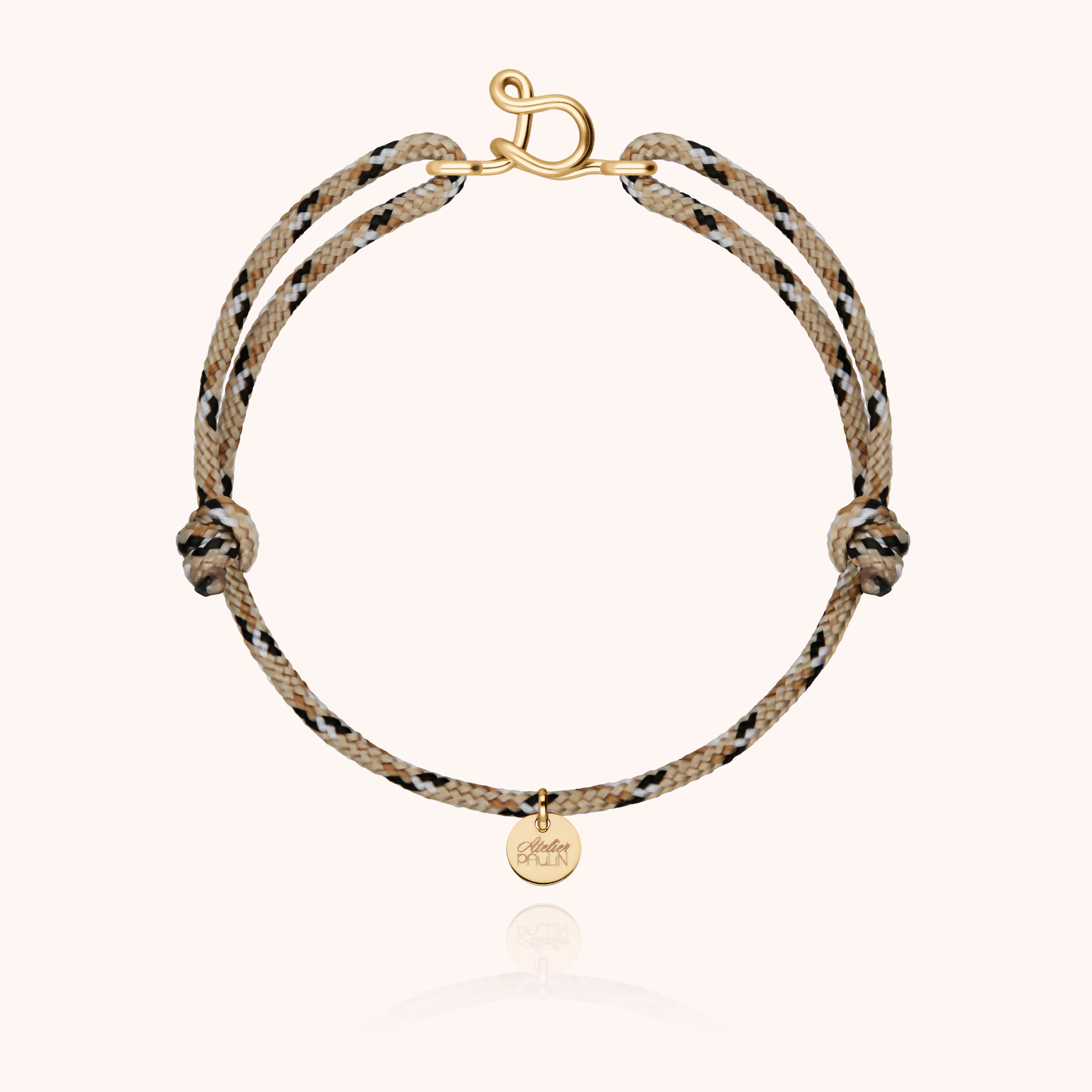 Men’s Initial Knot Cord Bracelet - 14k yellow gold filled