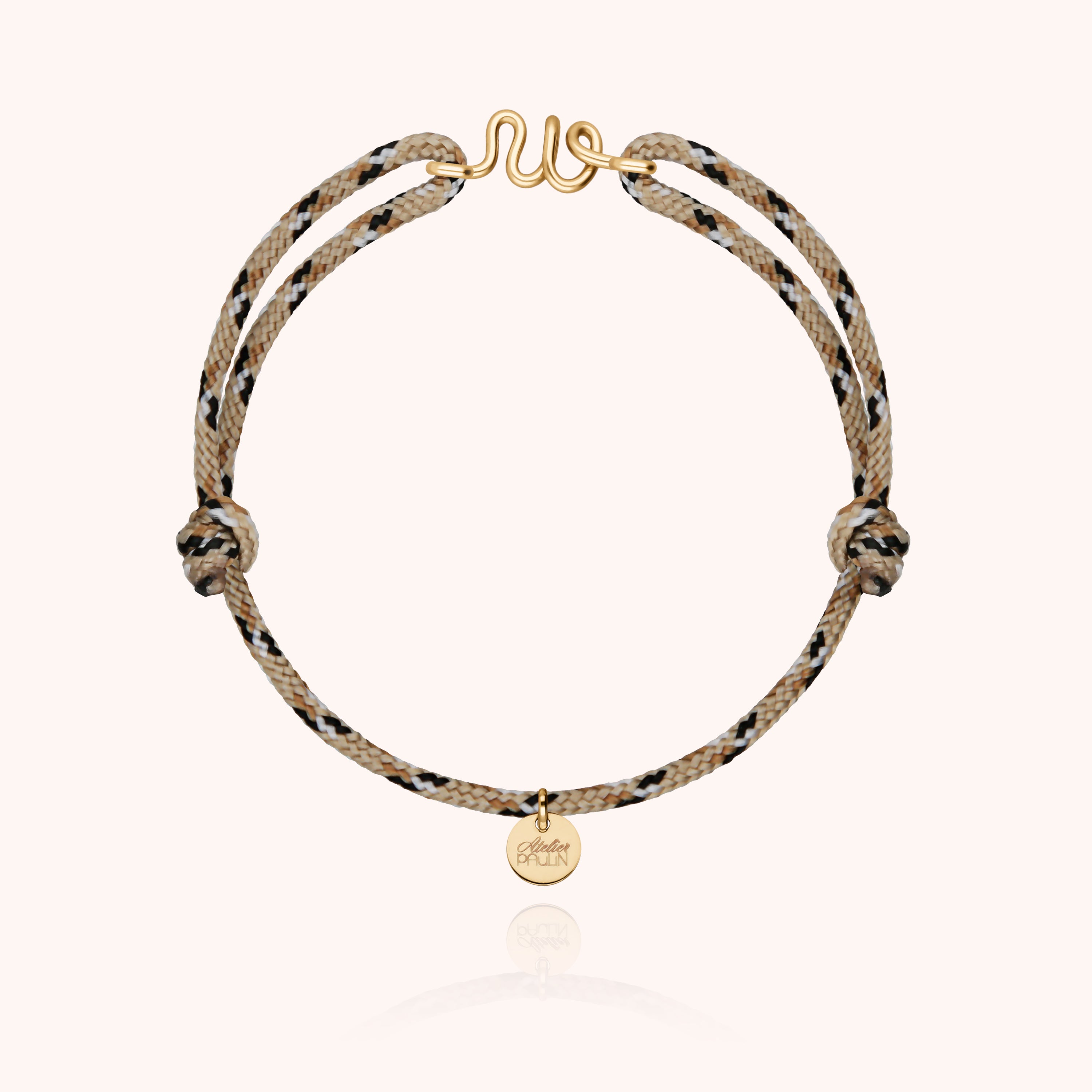 Men’s Initial Knot Cord Bracelet - 14k yellow gold filled