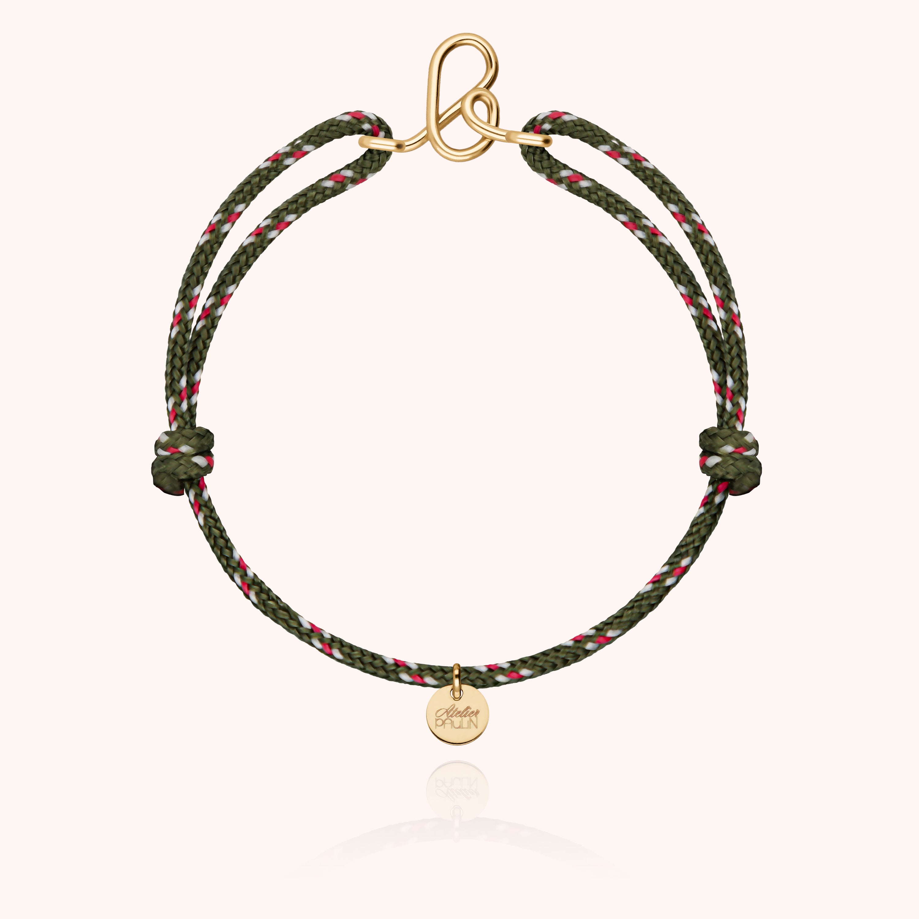 Men’s Initial Knot Cord Bracelet - 14k yellow gold filled