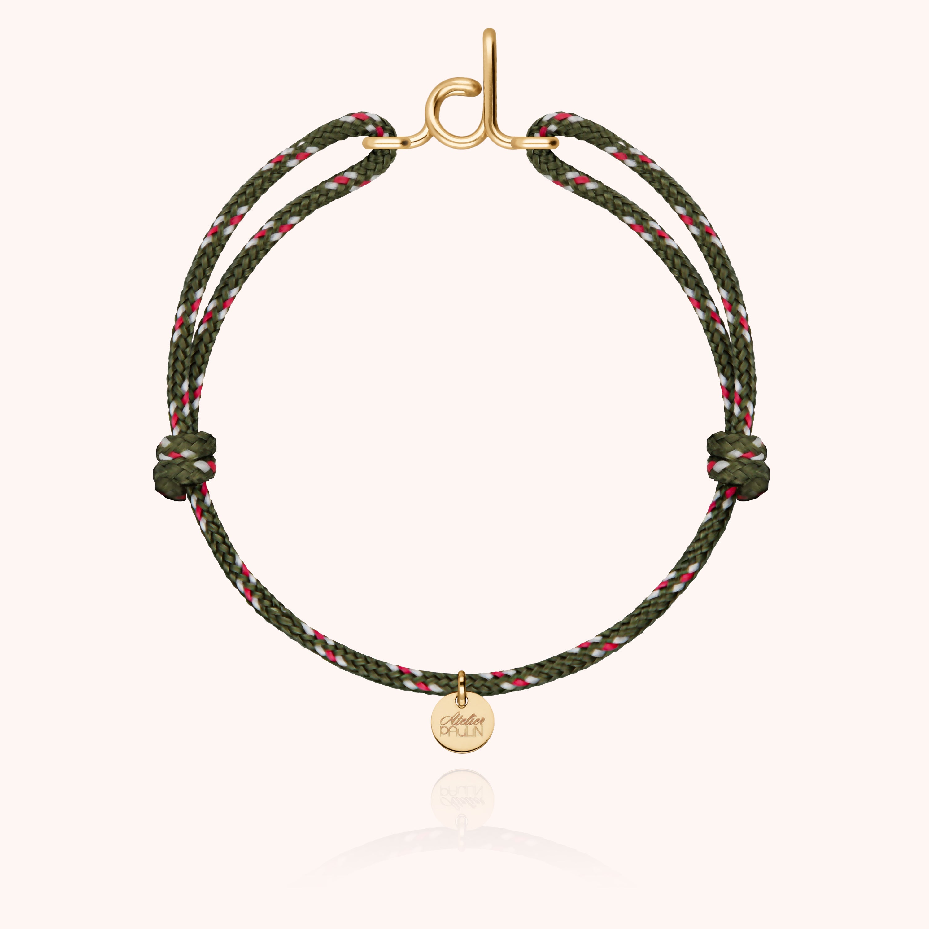 Men’s Initial Knot Cord Bracelet - 14k yellow gold filled